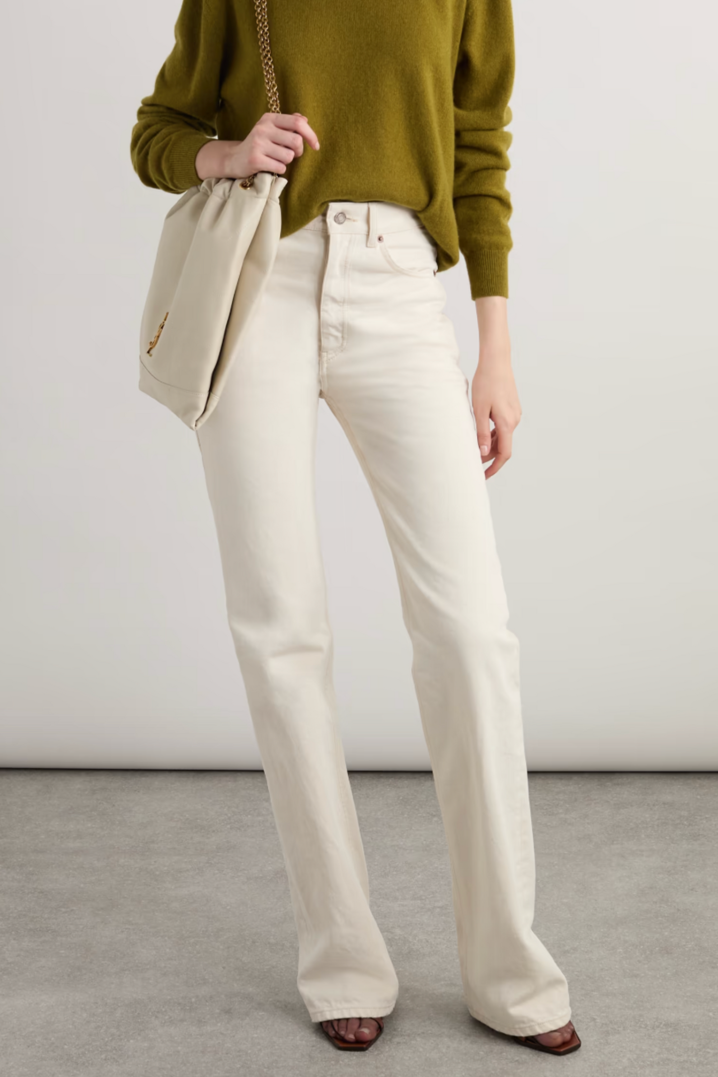 High-rise bootcut jeans