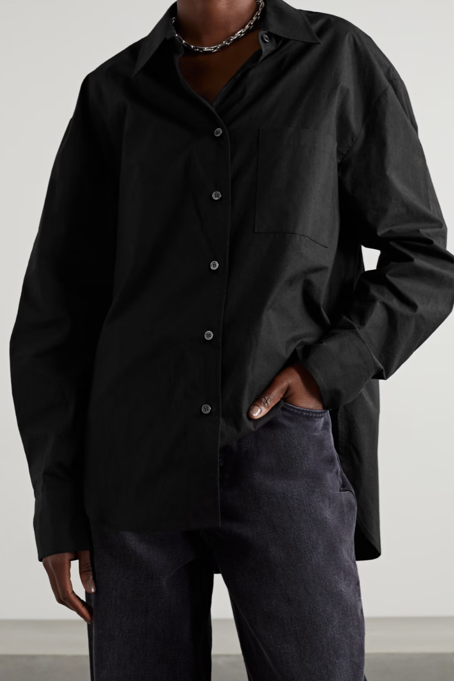 Lui organic cotton-poplin shirt