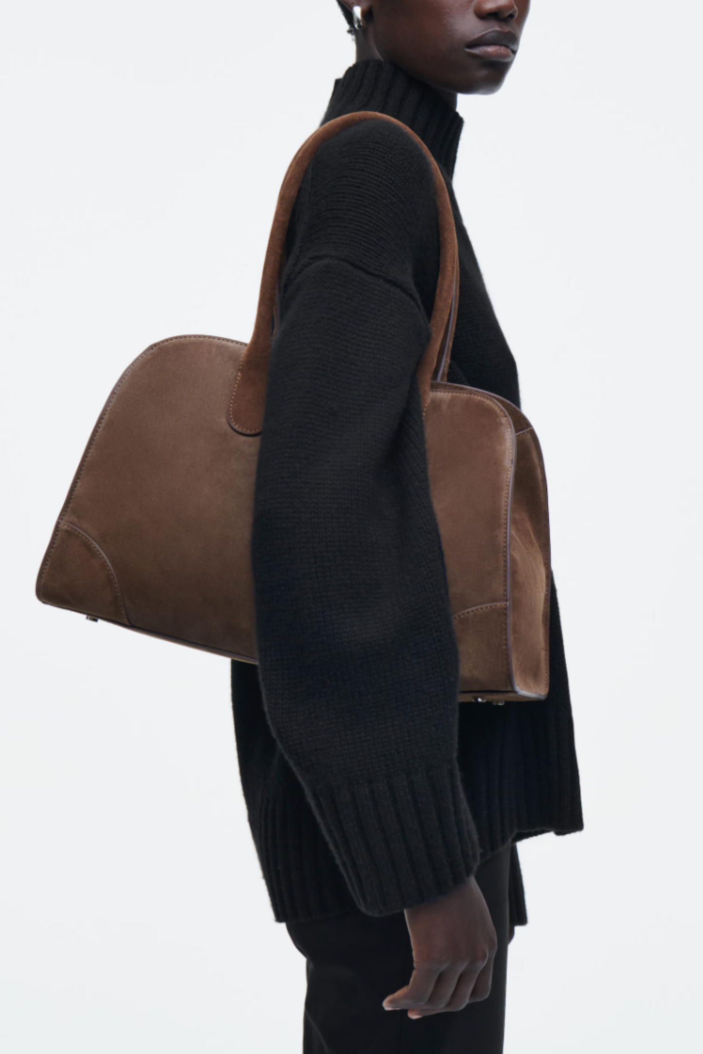 Small Studio Bowling Bag - Suede