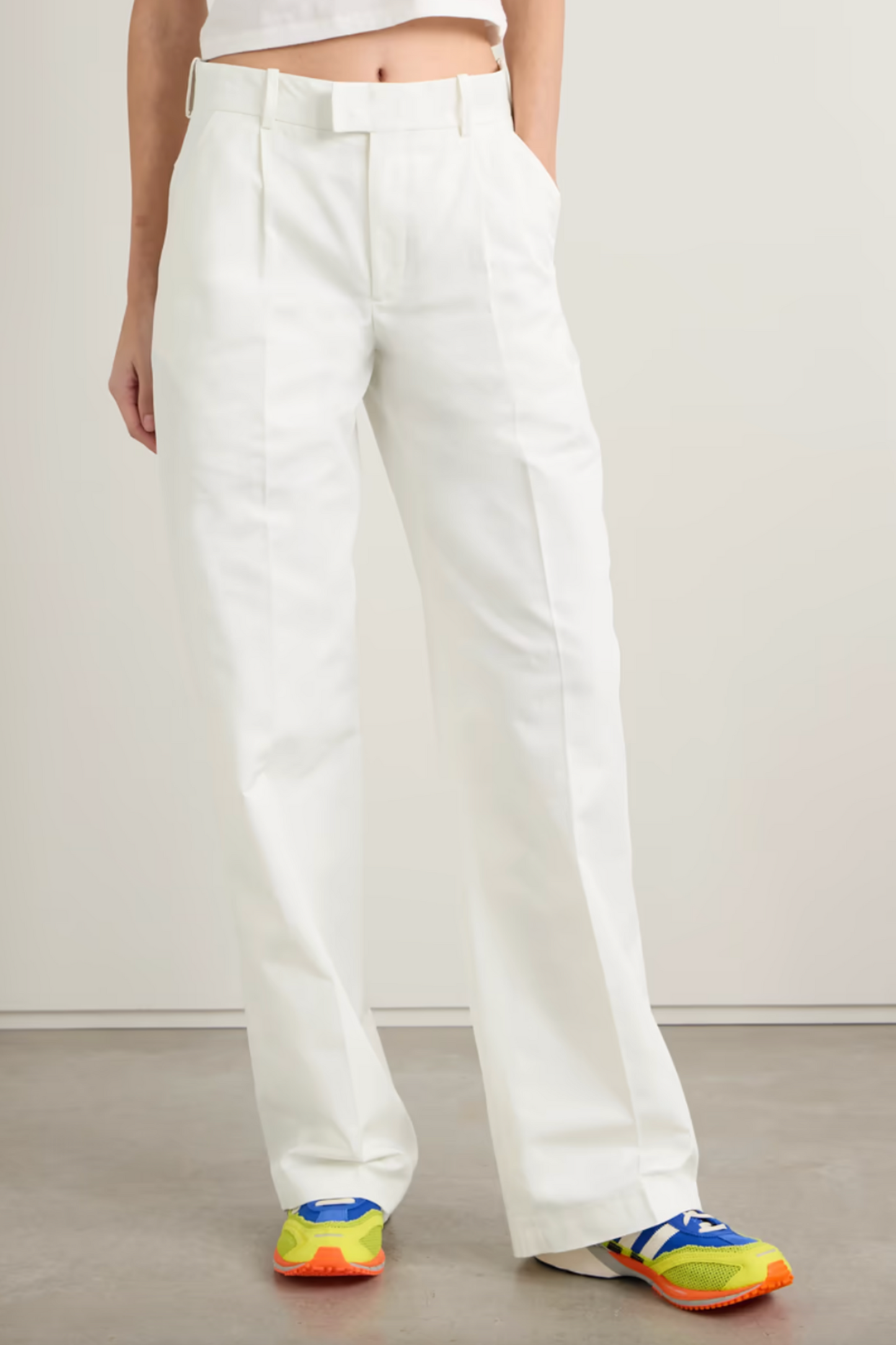 Everest Pleated Cotton-Twill Straight-Leg Pants