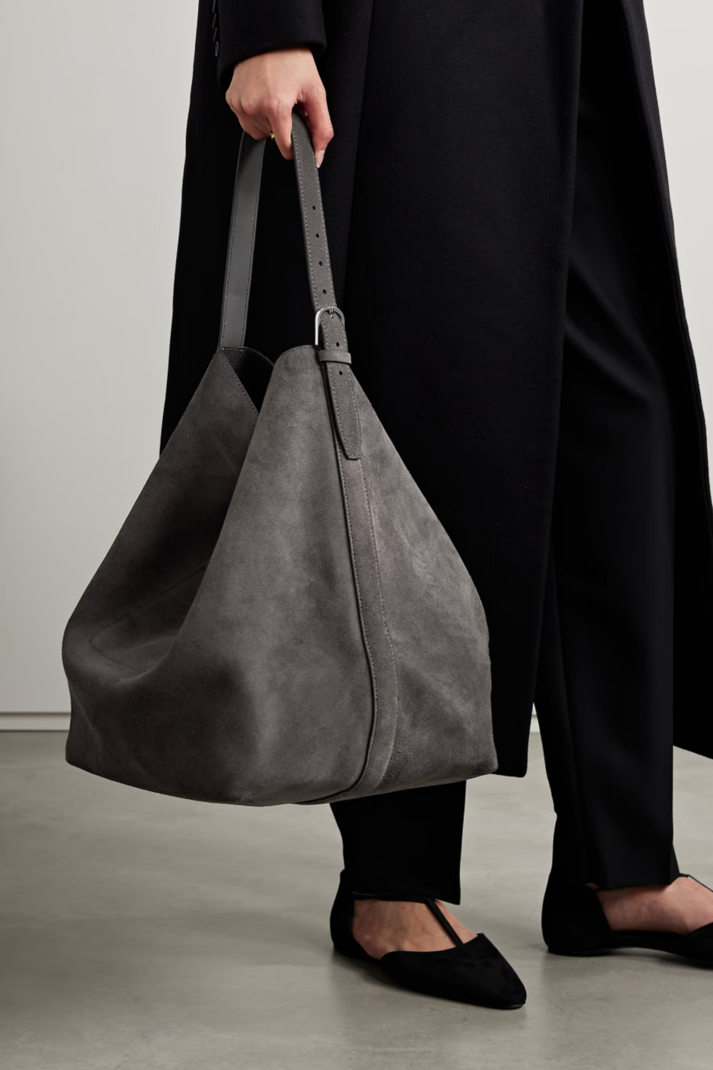 Suede Tote Grey