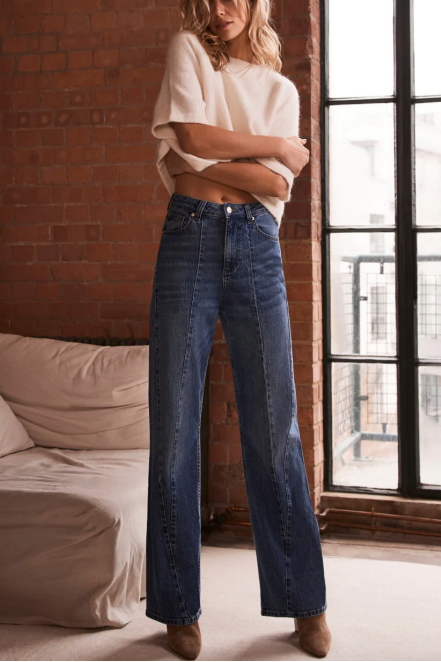 Indigo Seam Detail Jeans