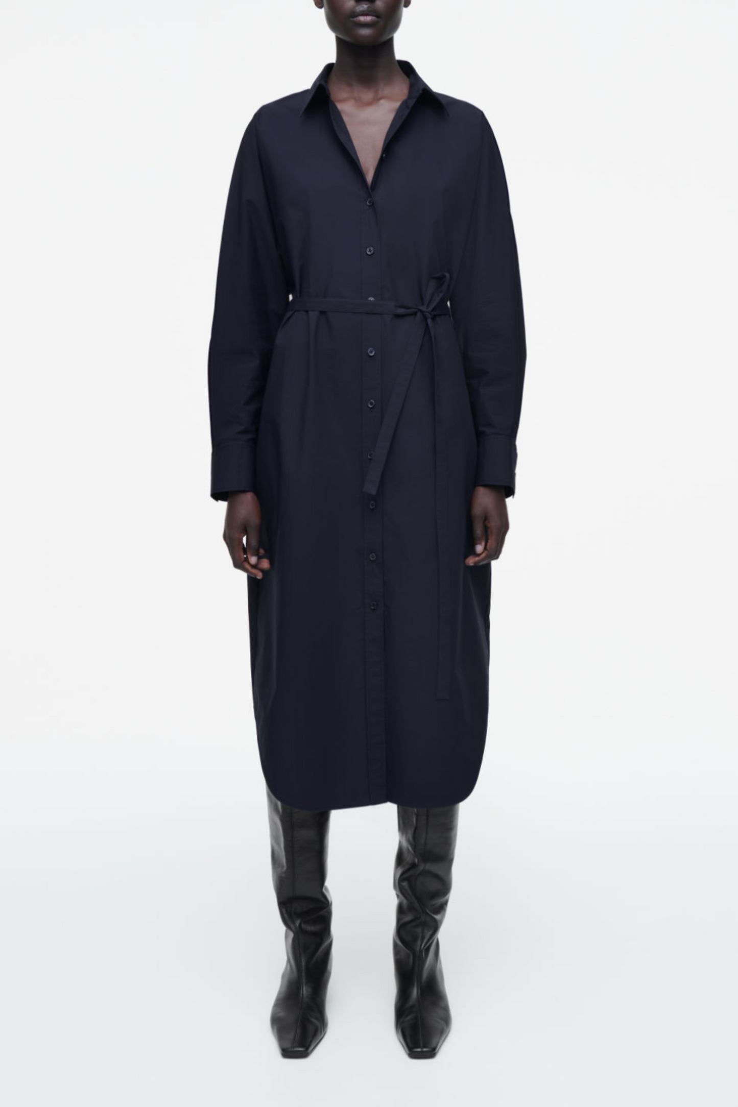 Relaxed Cotton Shirt Dress