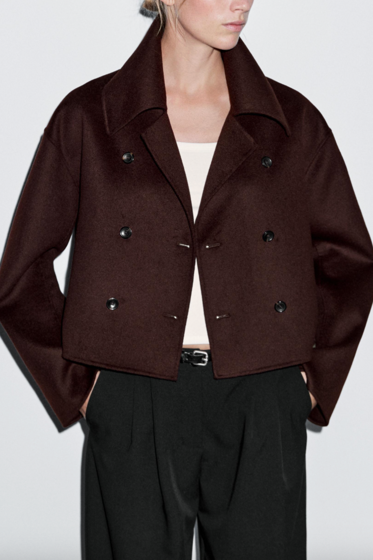 Short Wool Blend Coat