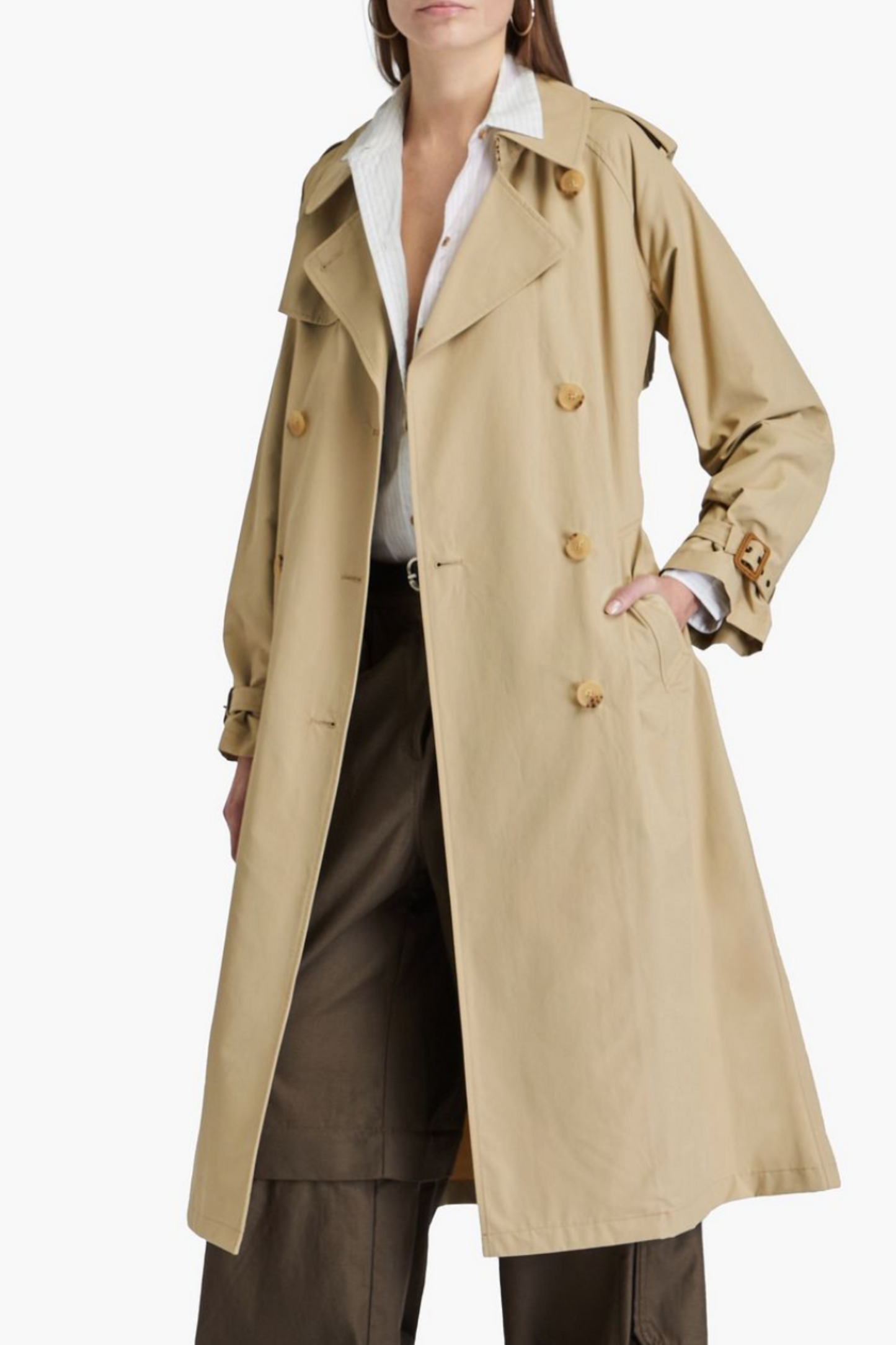 Tanner Belted Cotton-blend Sateen Trench Coat