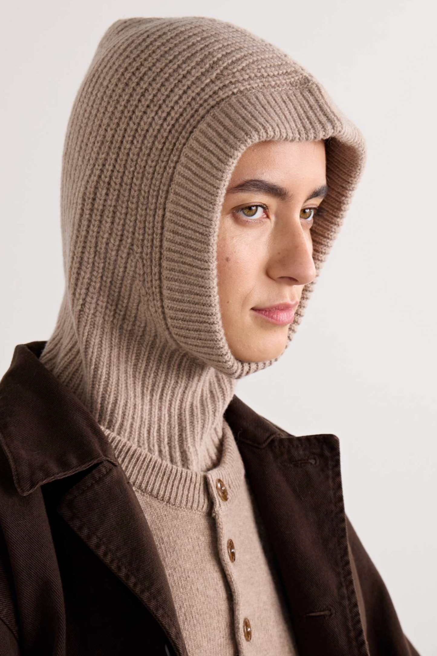 Ribbed Wool Balaclava