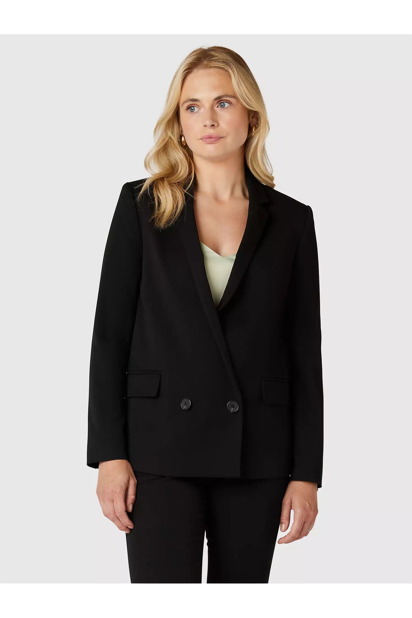 Grace Plain Oversized Double Breasted Blazer