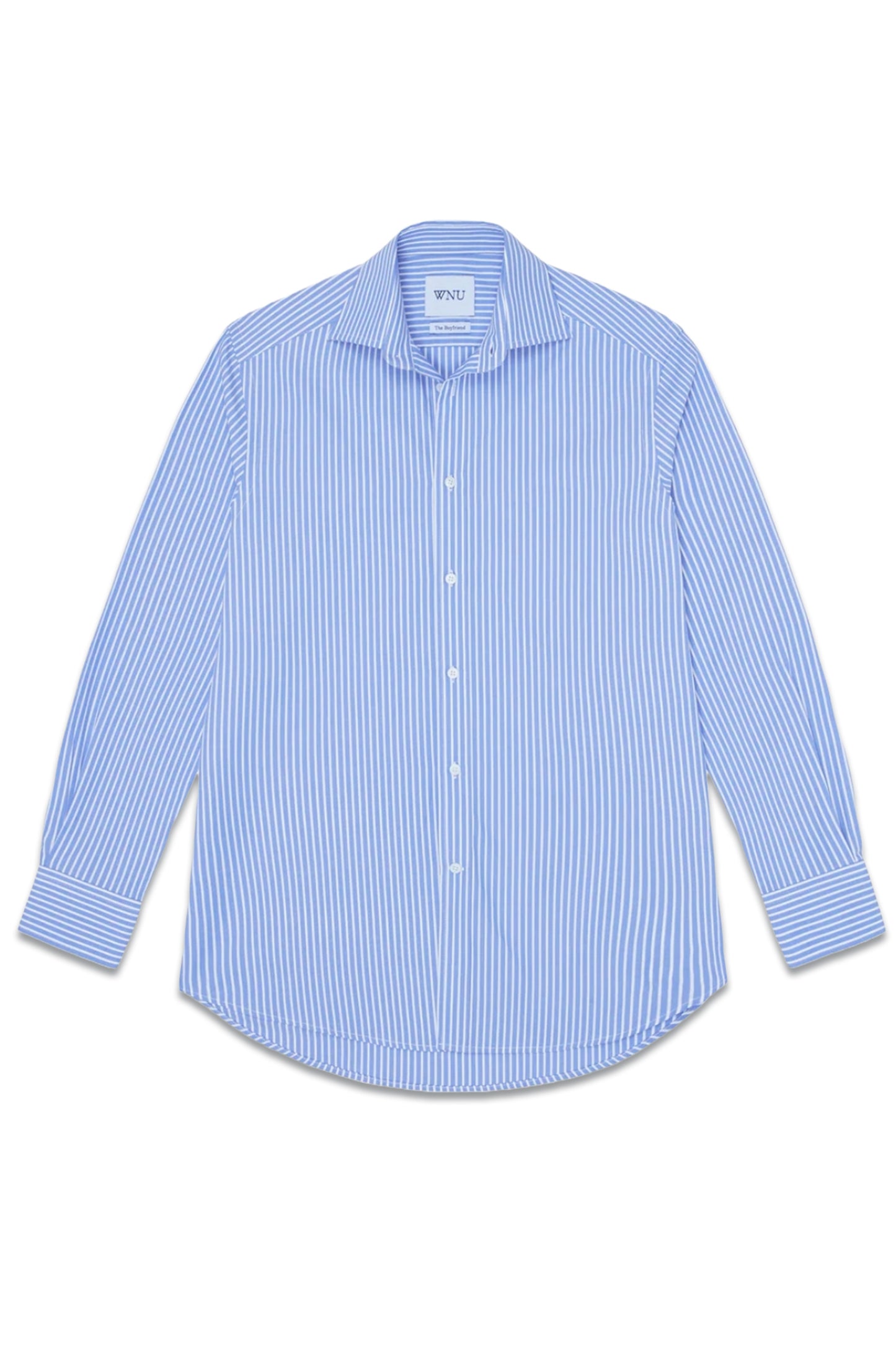 The Boyfriend: Fine Poplin, Inverted Pinstripe