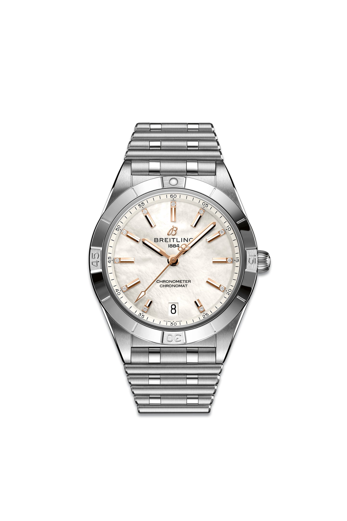 Chronomat Automatic 36 With Pearl Dial & Stainless Steel Strap