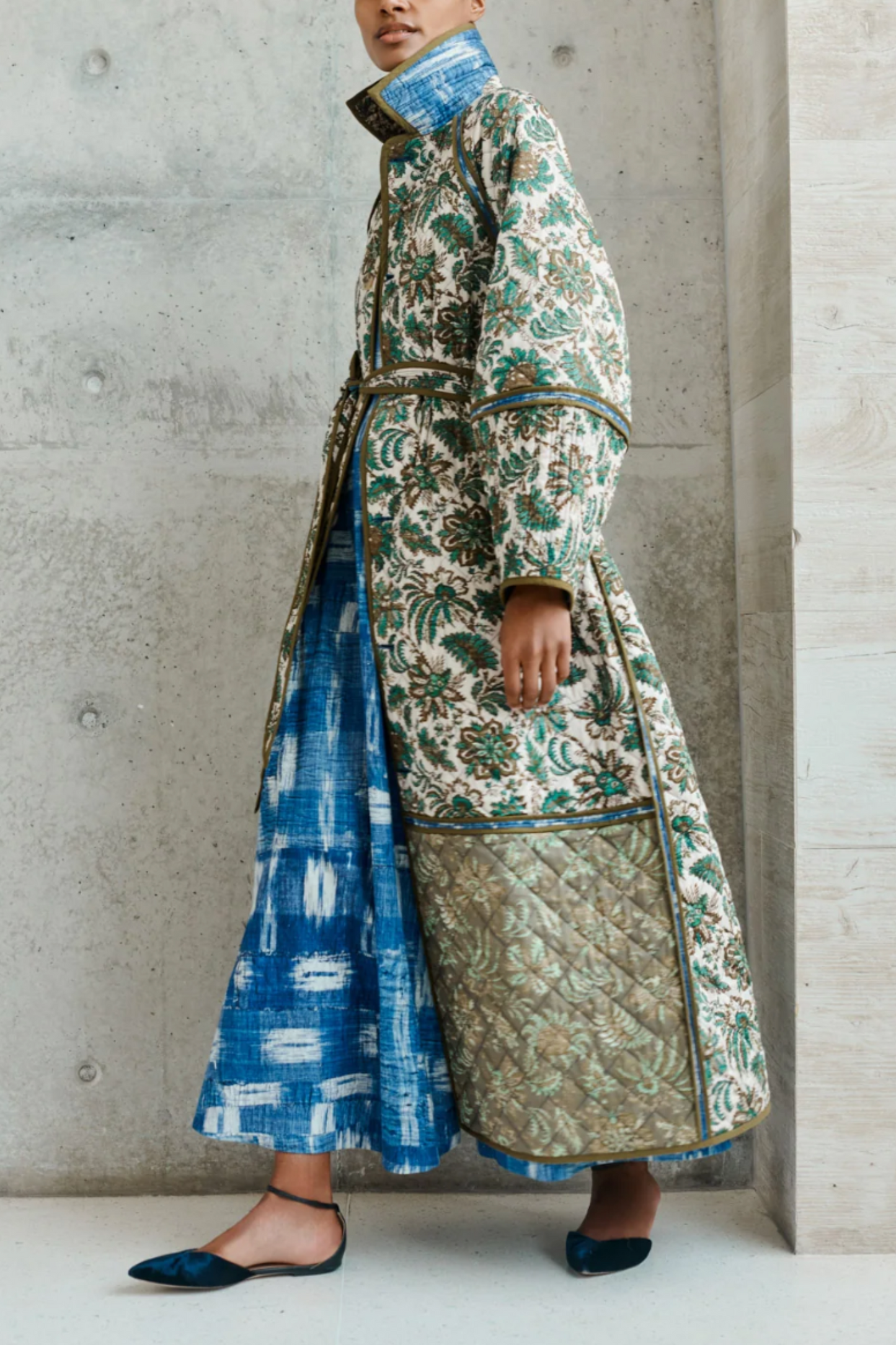 Reversible Quilted Raglan Coat