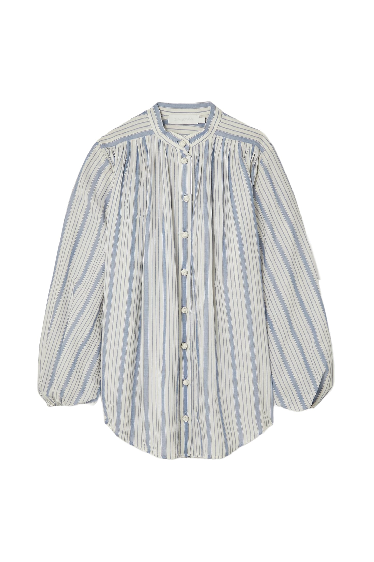 Chintz Striped-Print Cotton Blouse