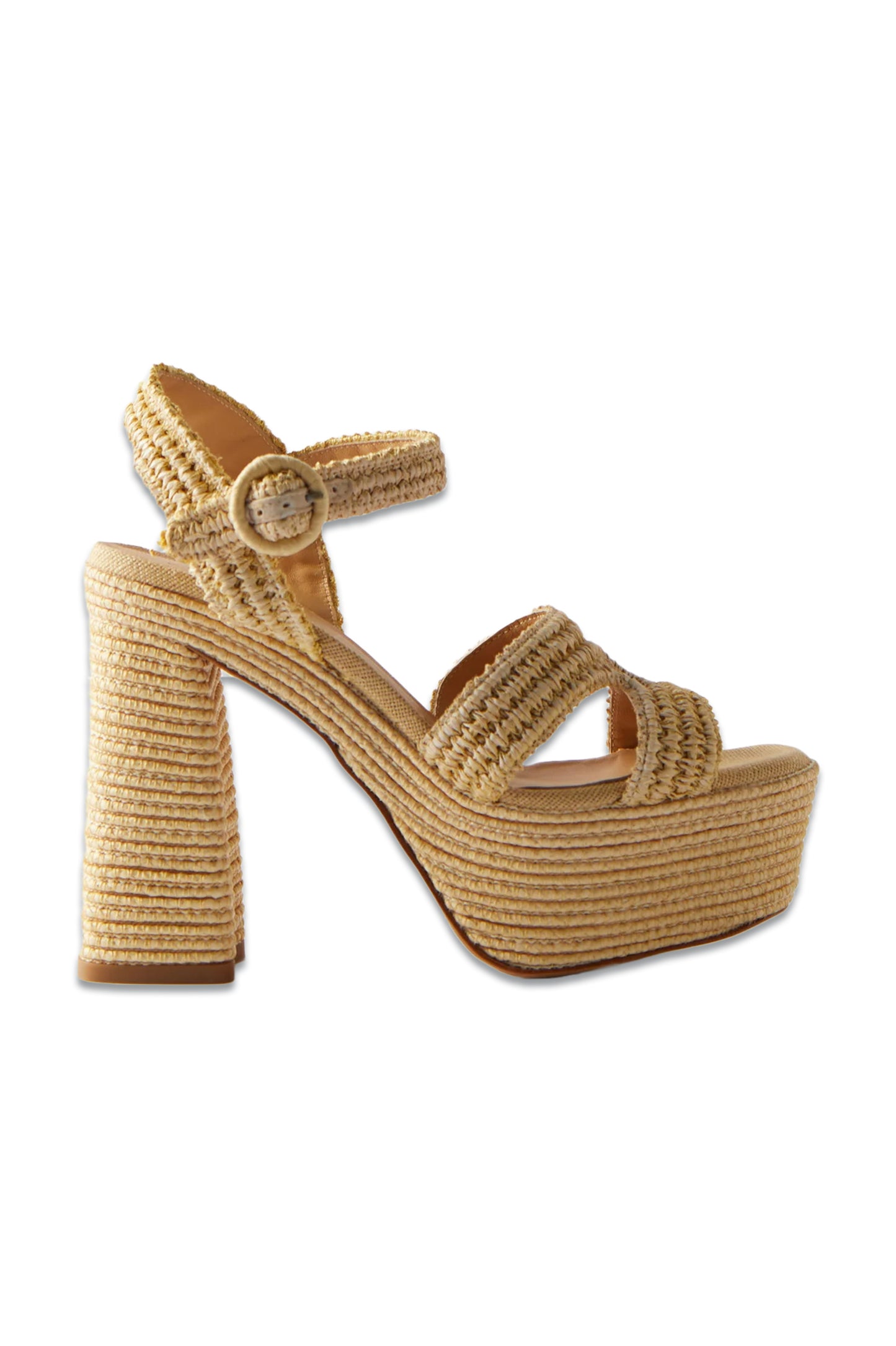 Adriana 110 Raffia-woven Platform Sandals