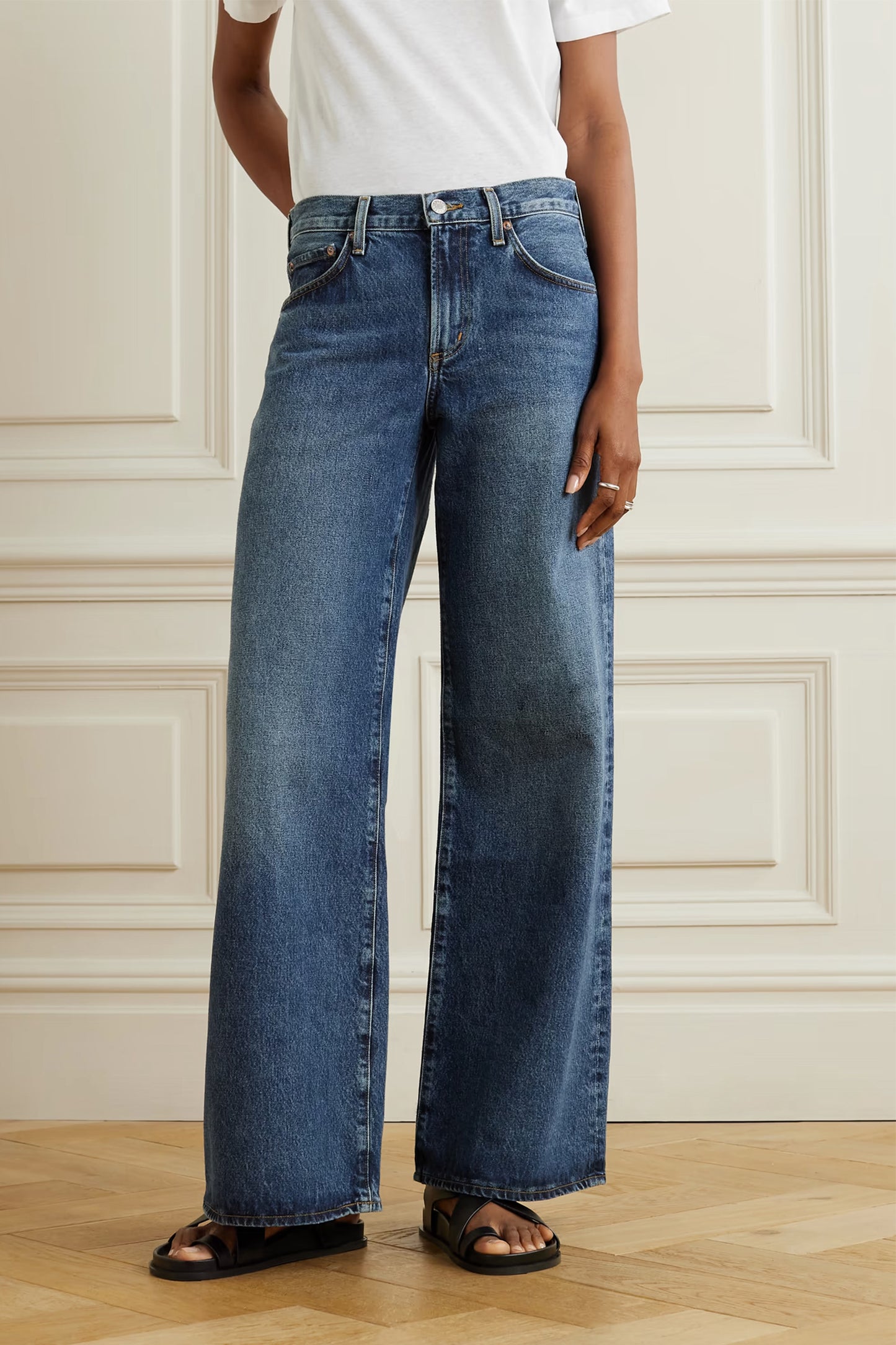 Clara Low-rise Wide-Leg Organic Jeans