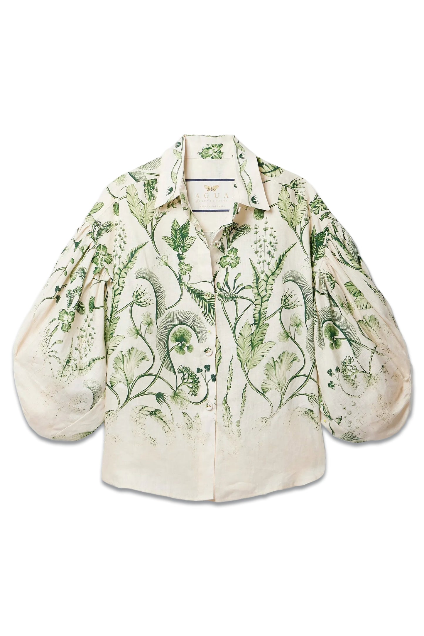 + NET SUSTAIN Agar Habitat Printed Linen Shirt