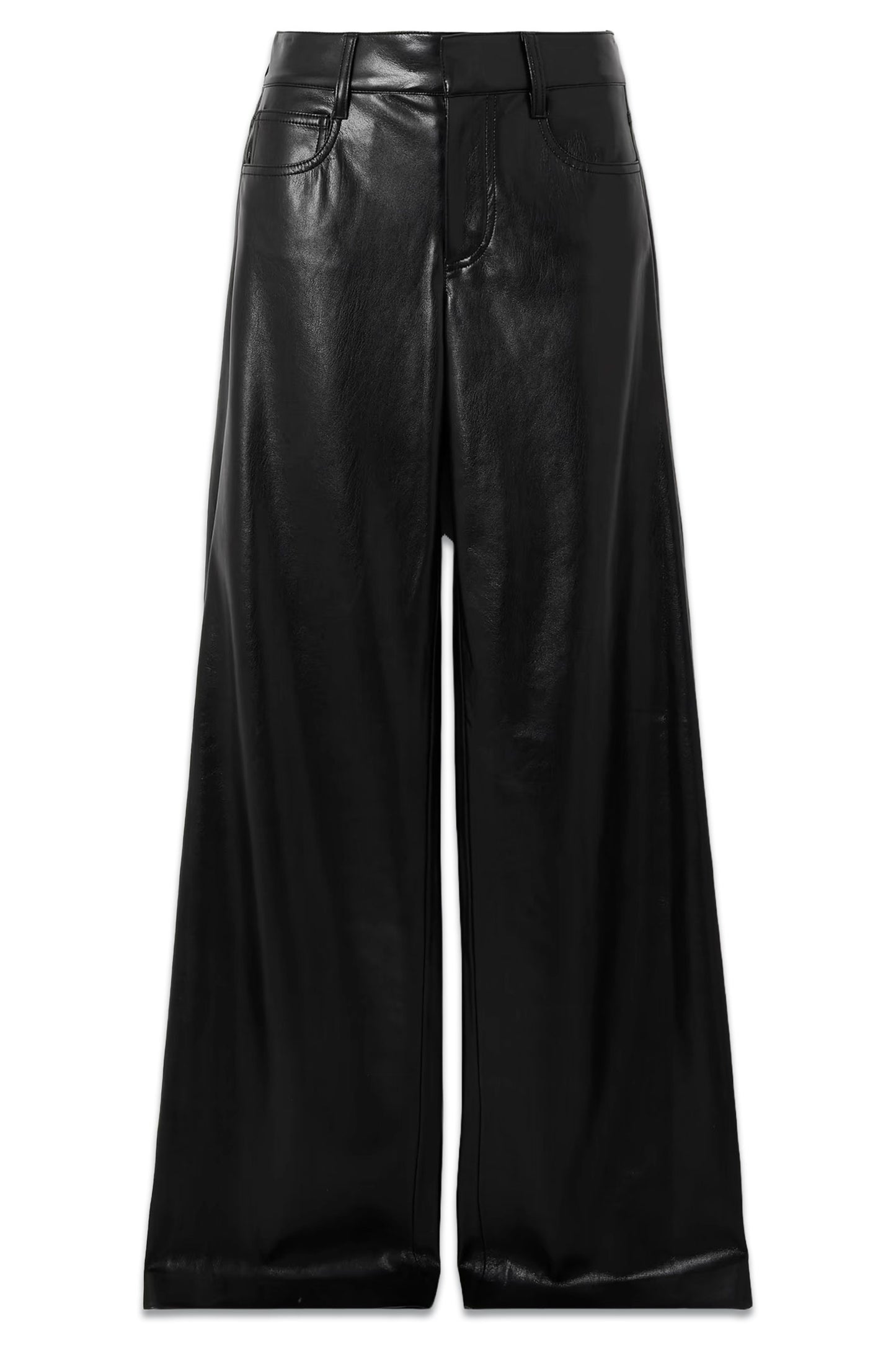 Trish Faux Leather Wide-leg Pants