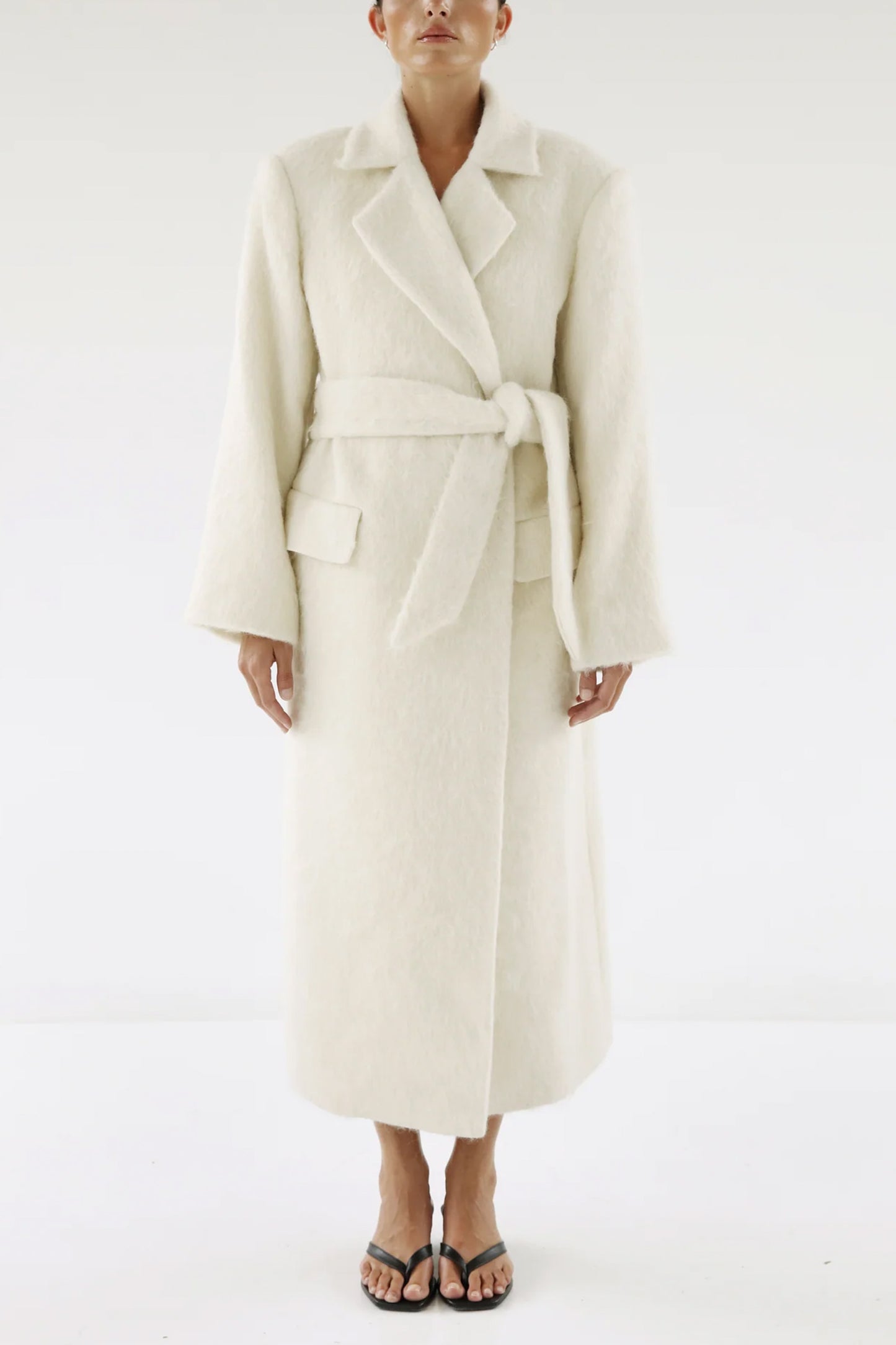 Ivy Mohair Coat, Cream