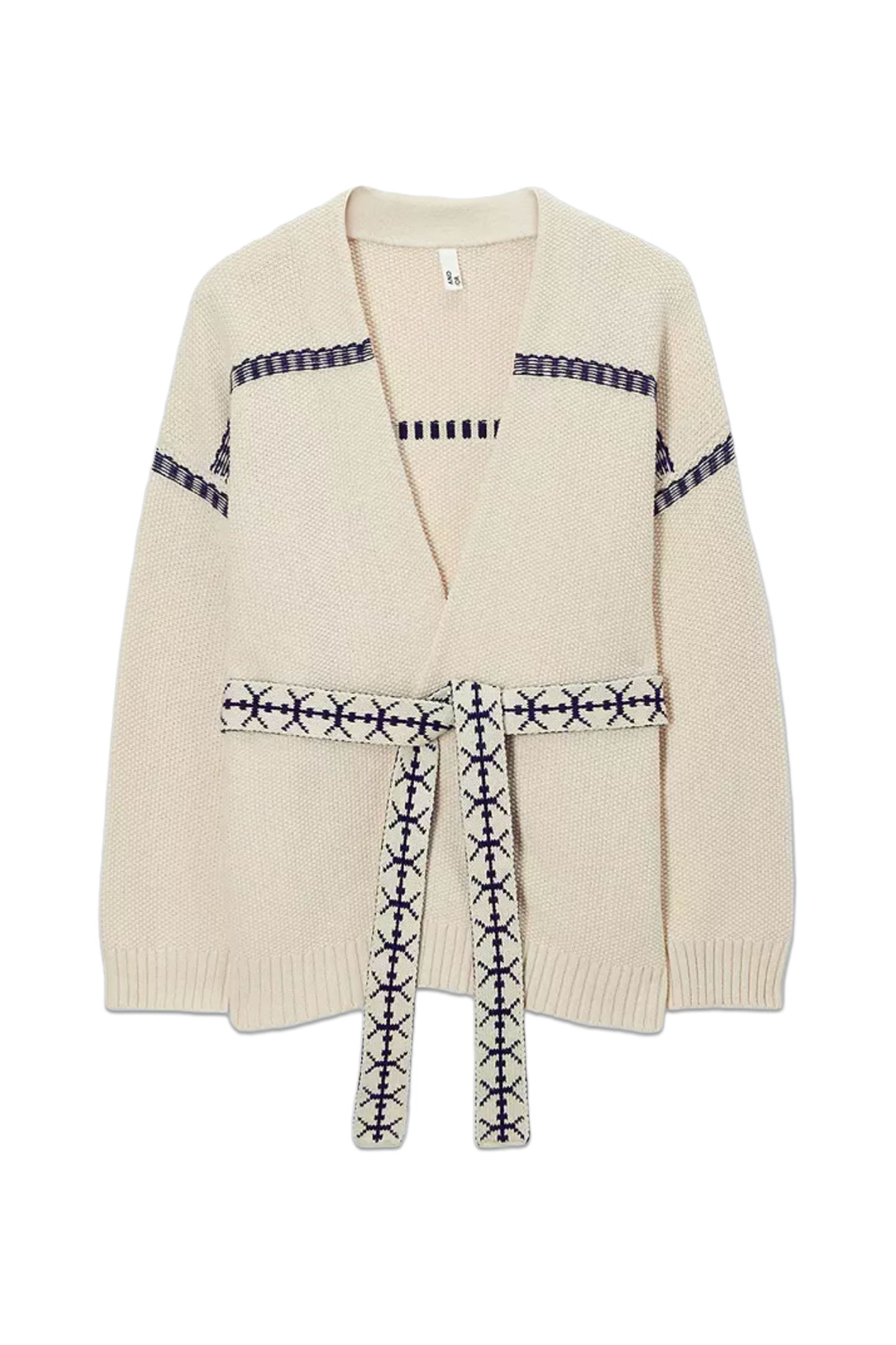 Belted Wool Blend Cardigan
