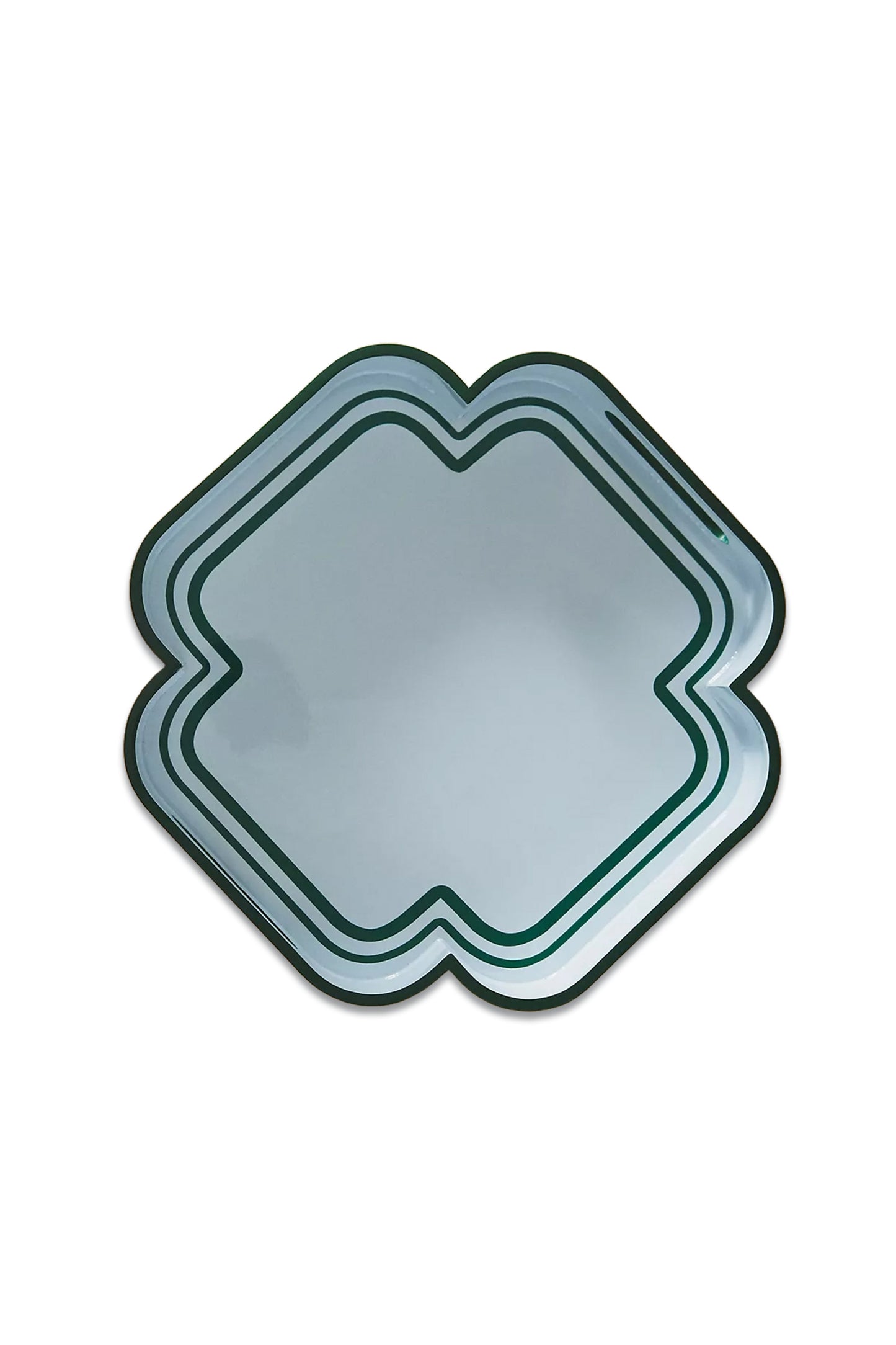 Lacquered Wood Border Serving Tray