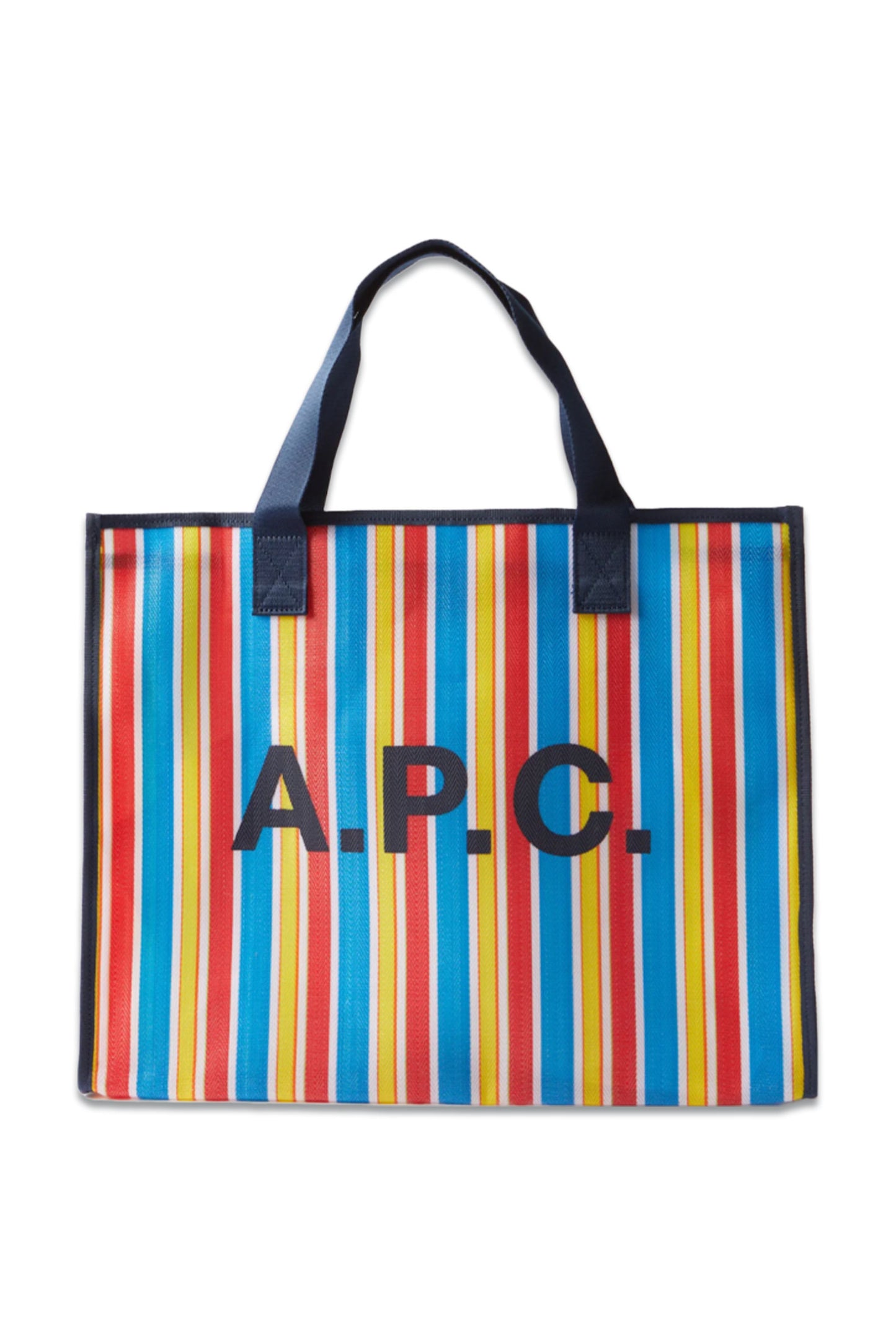 Johanna Striped Herringbone-Twill Tote Bag