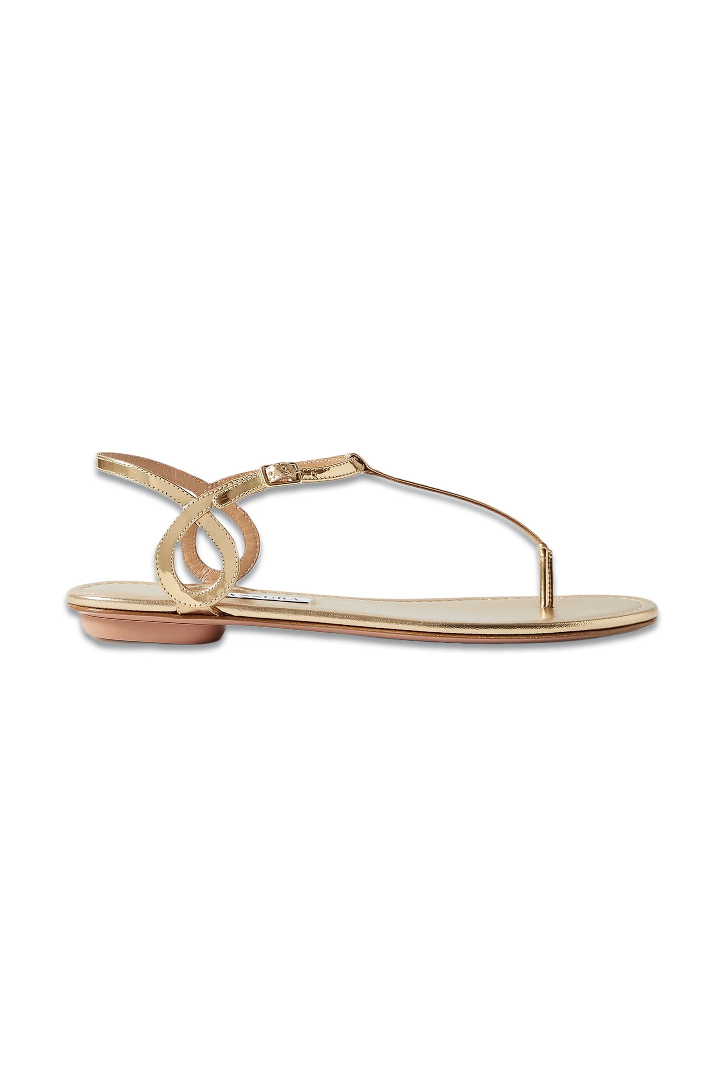 Almost Bare Metallic Leather Sandals