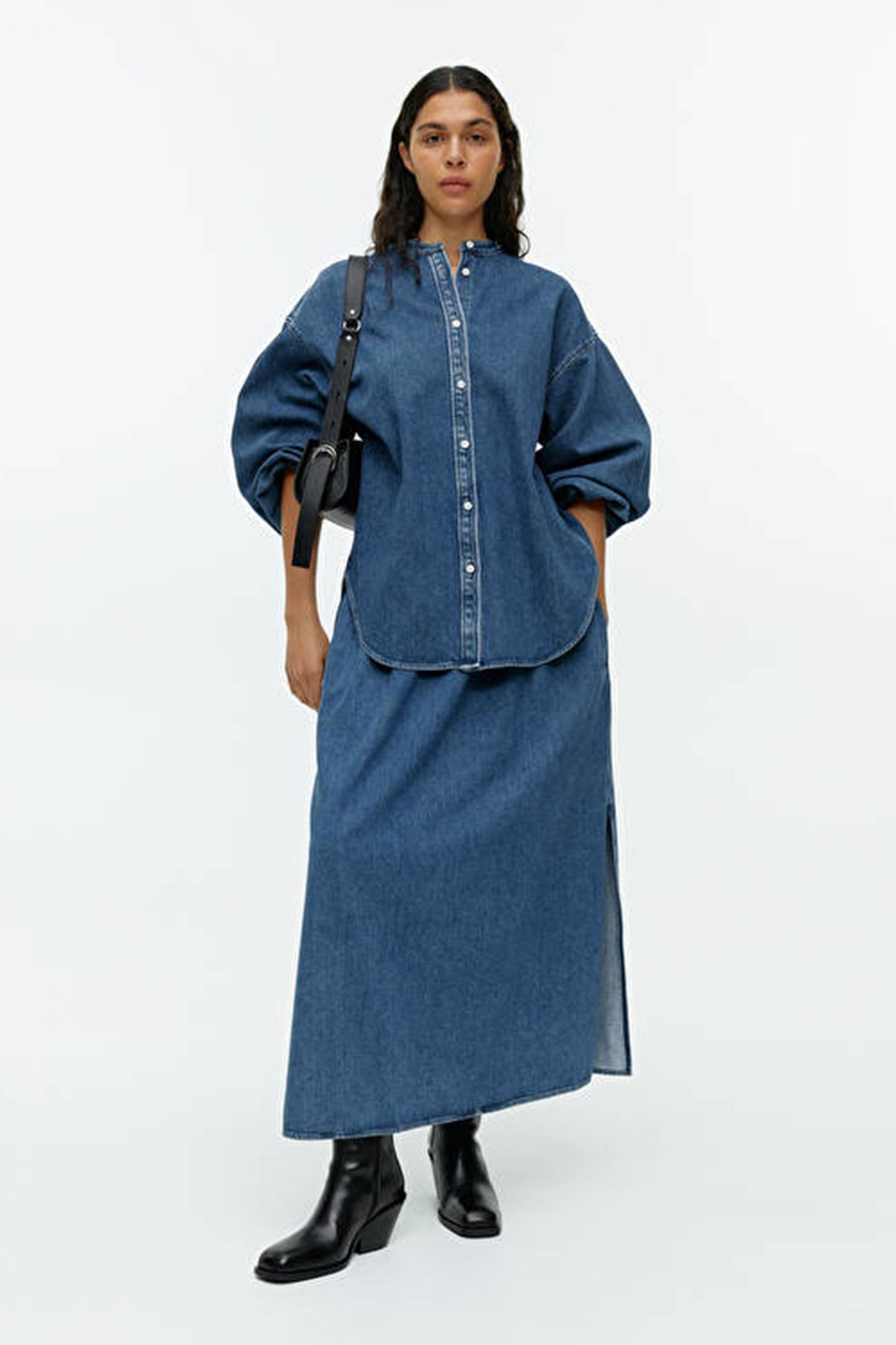 Denim Shirt & Skirt