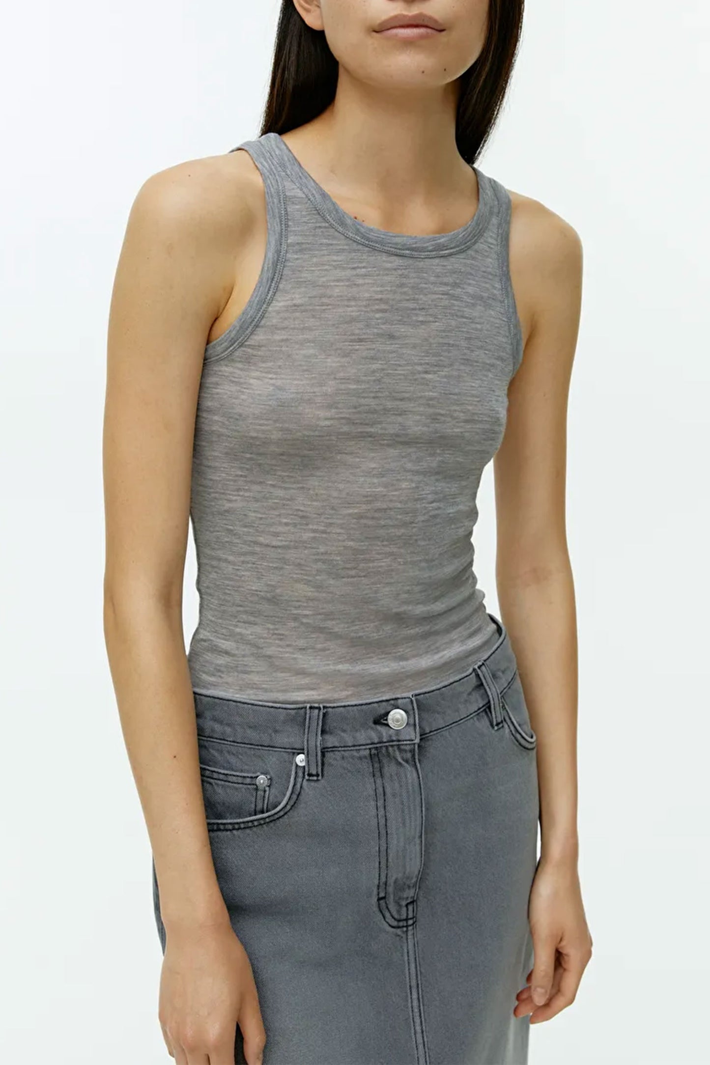 Wool Grey Tank Top