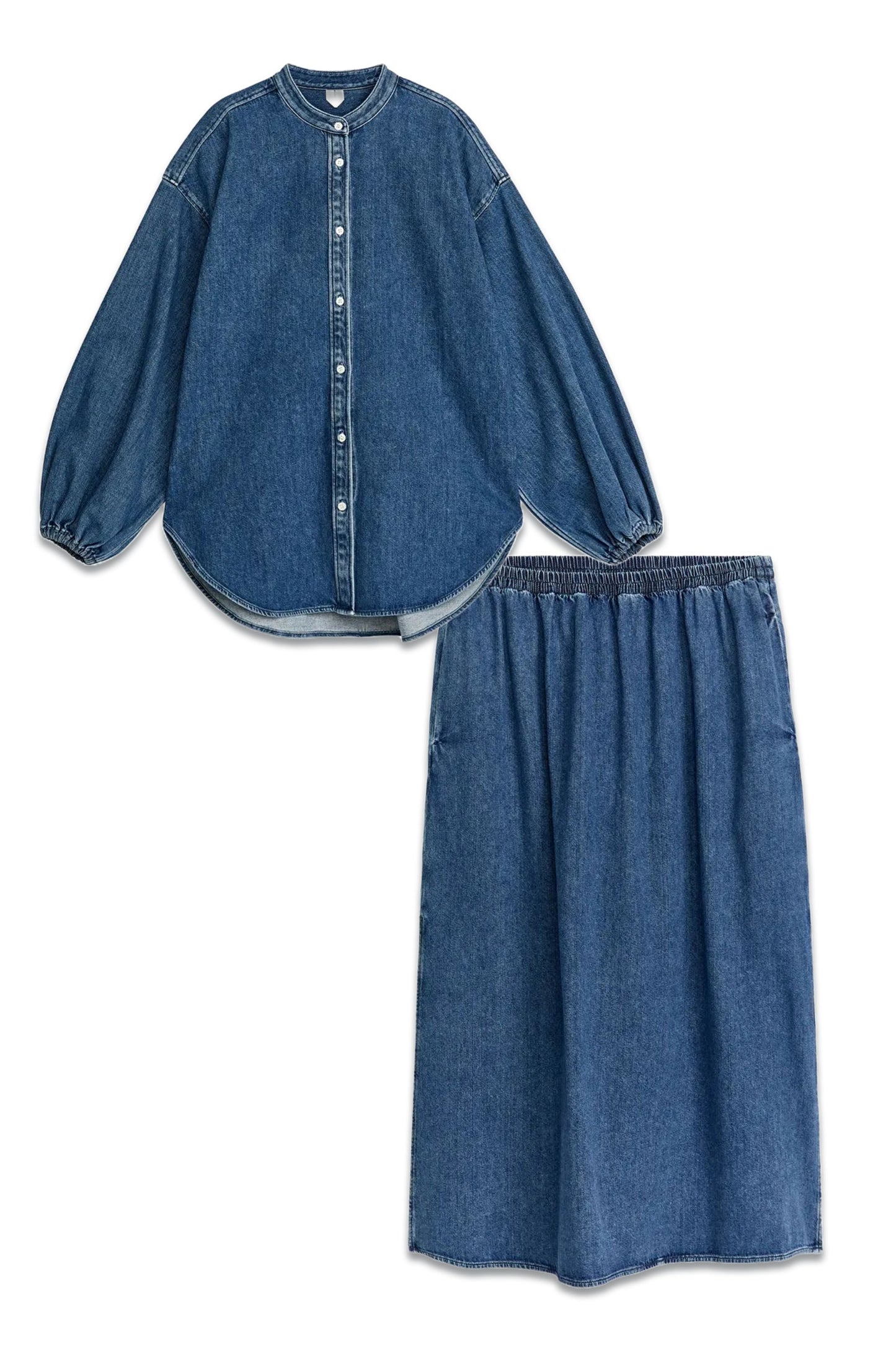 Denim Shirt & Skirt