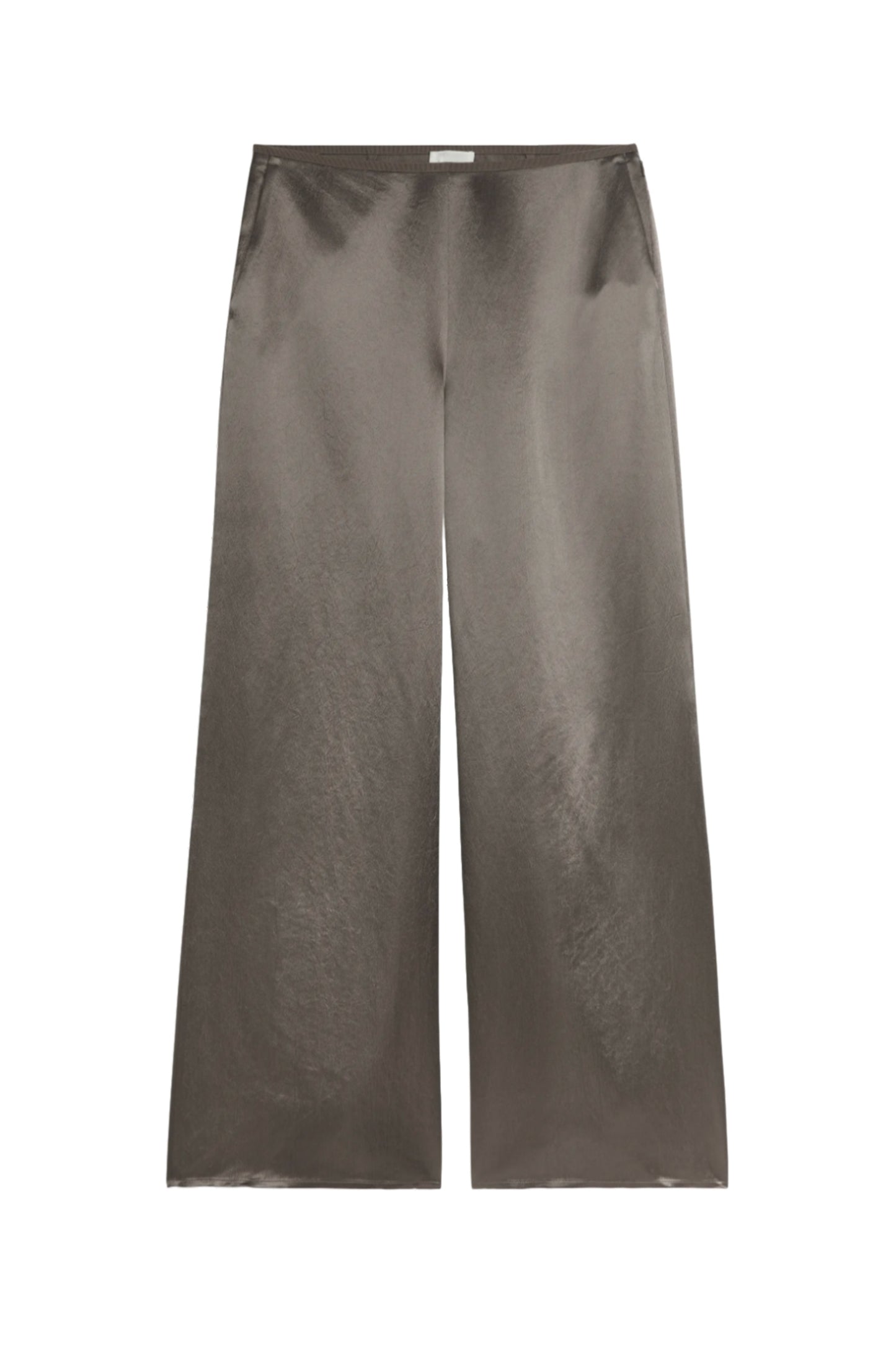 Wide-Leg Satin Trousers