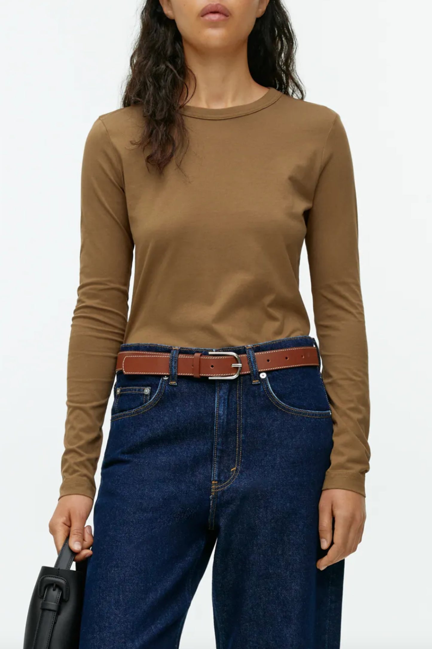 Brown Long-Sleeved T-Shirt