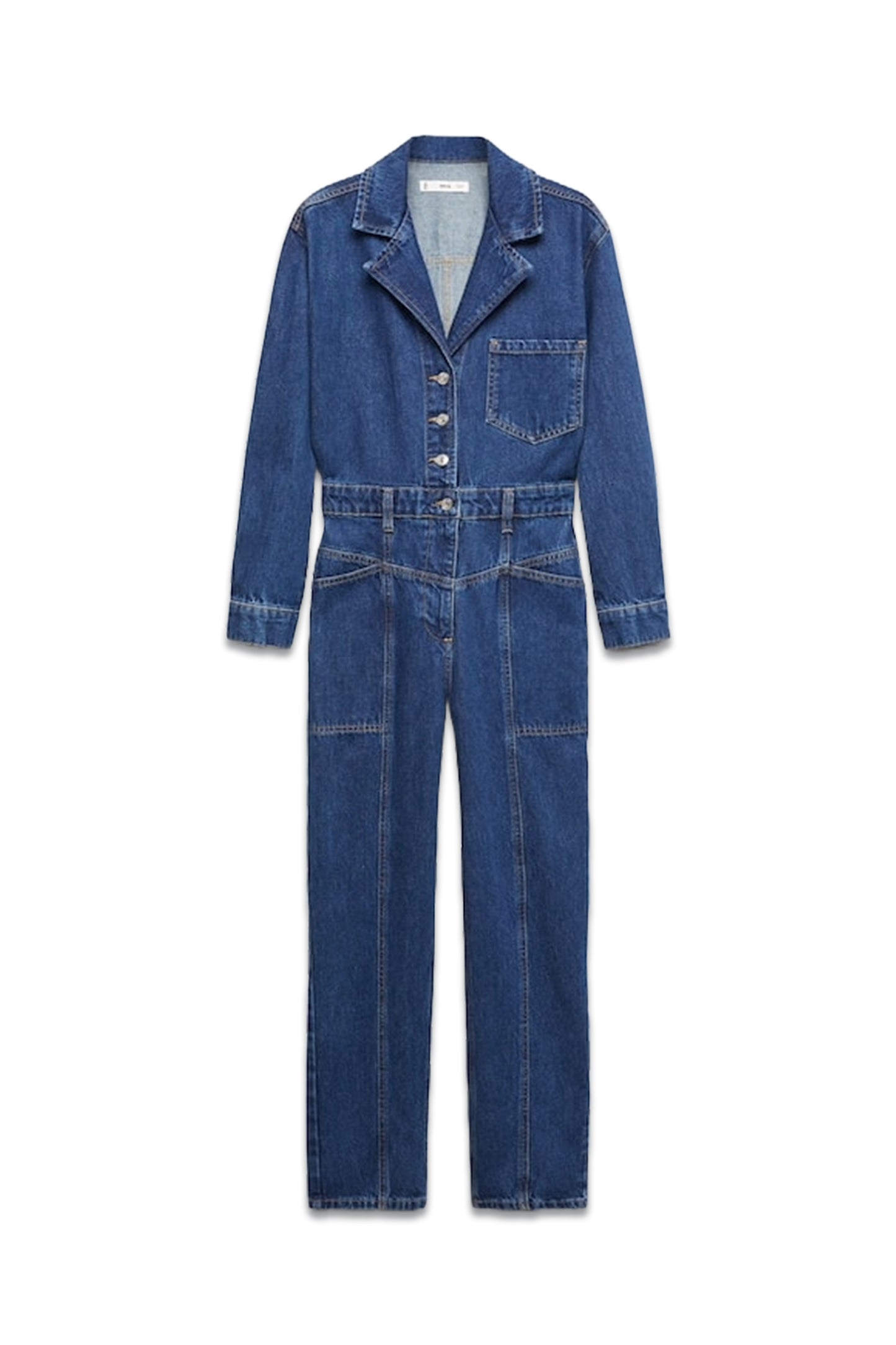 Flap Denim Jumpsuit