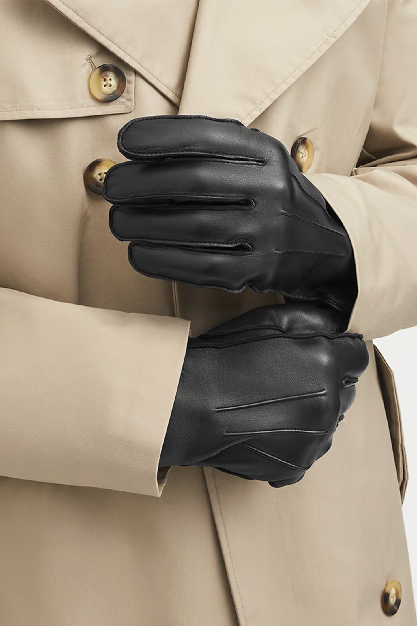 Men’s Cashmere Lined Leather Gloves