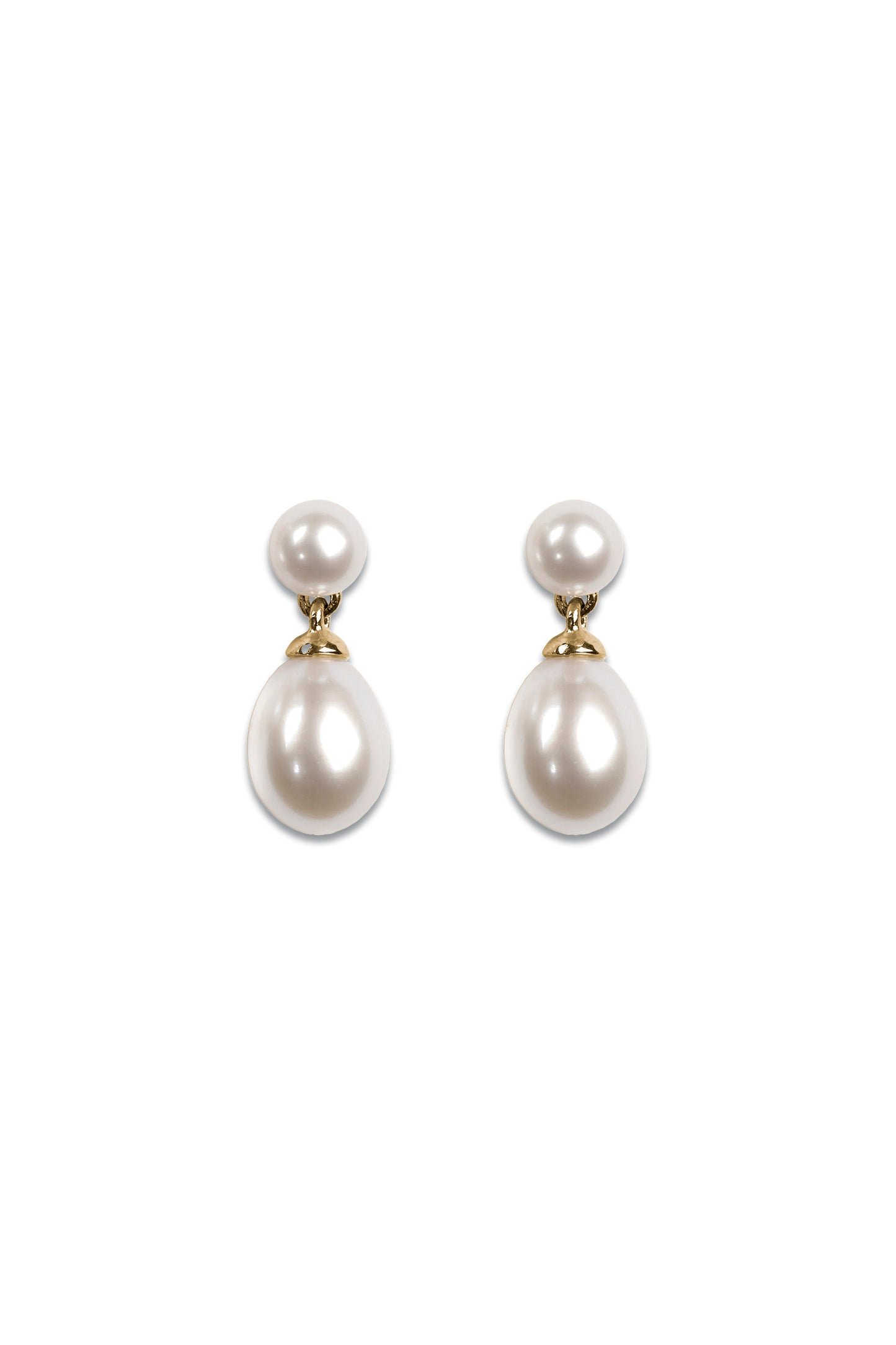 Freshwater Pearls Set In Yellow Gold