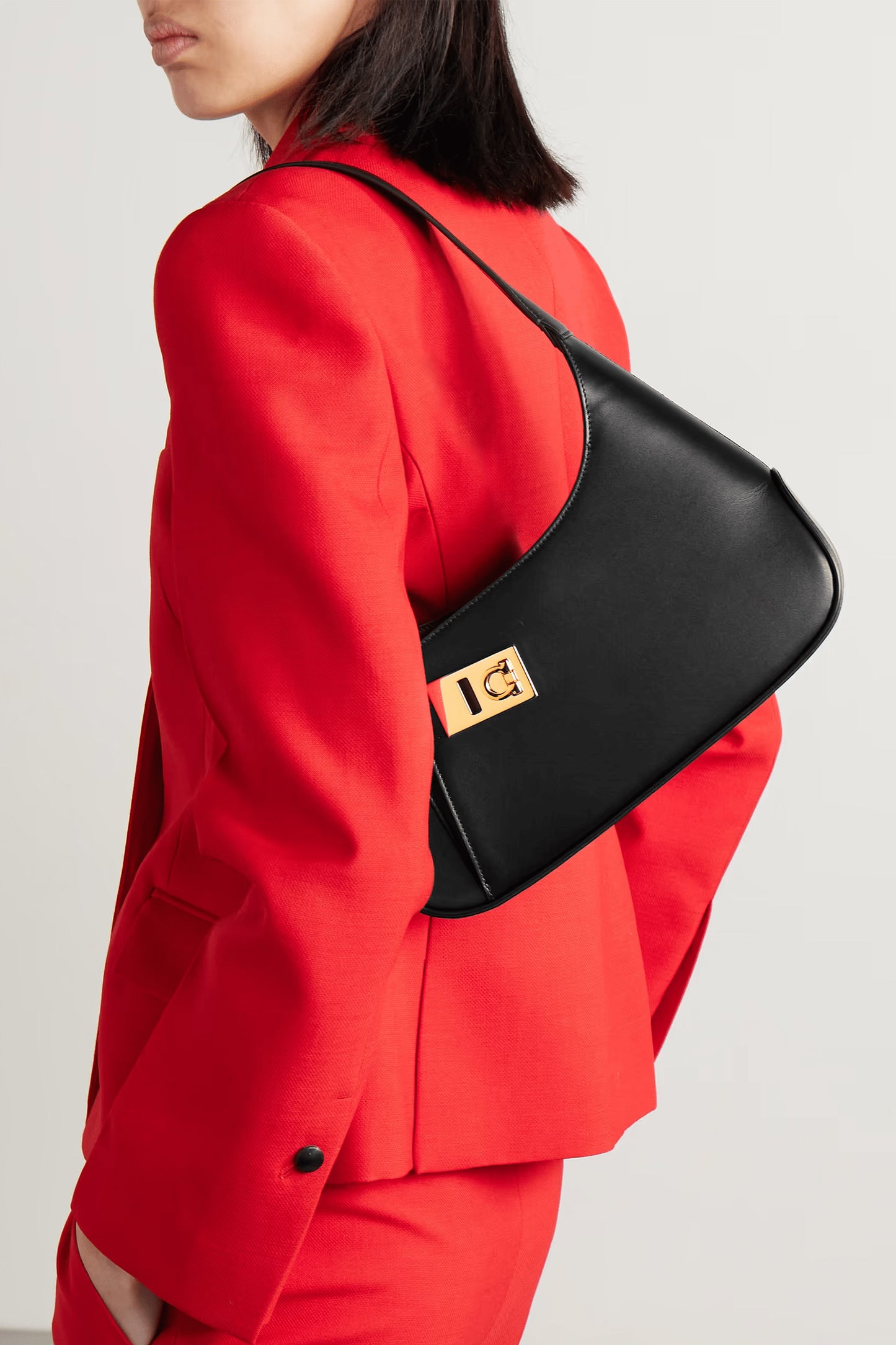 Embellished Leather shoulder Bag