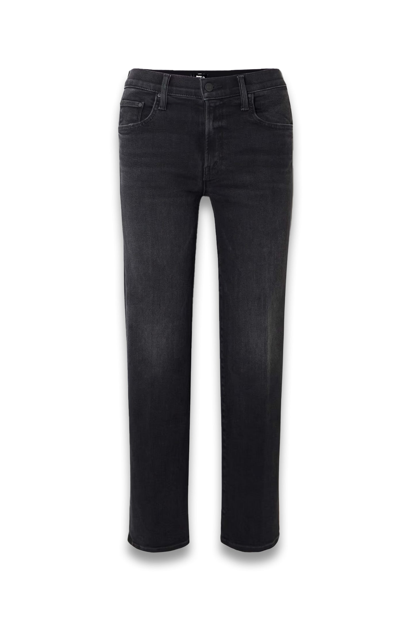 black straight leg jeans