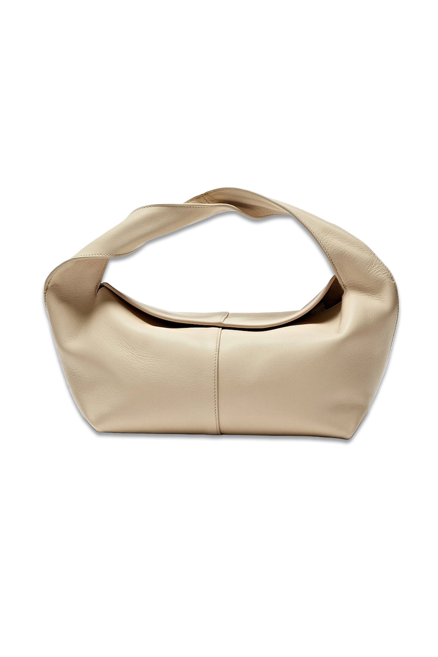 Nappa Leather Croissant Bag, White