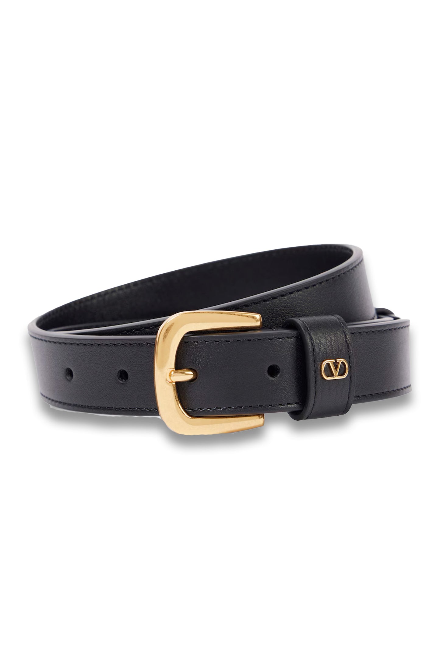 VLogo leather belt black