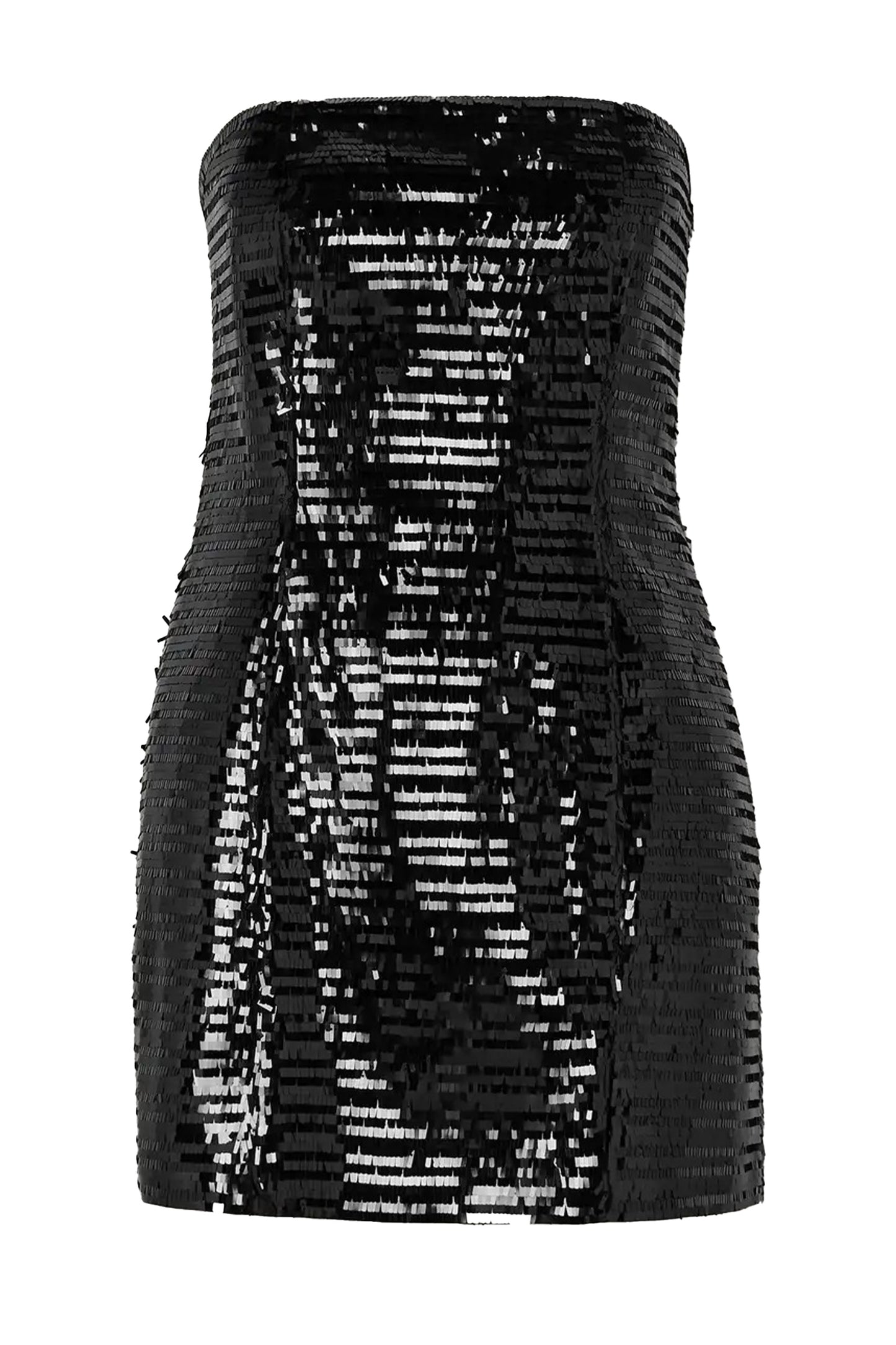 Elsie Strapless Sequined Satin Mini Dress