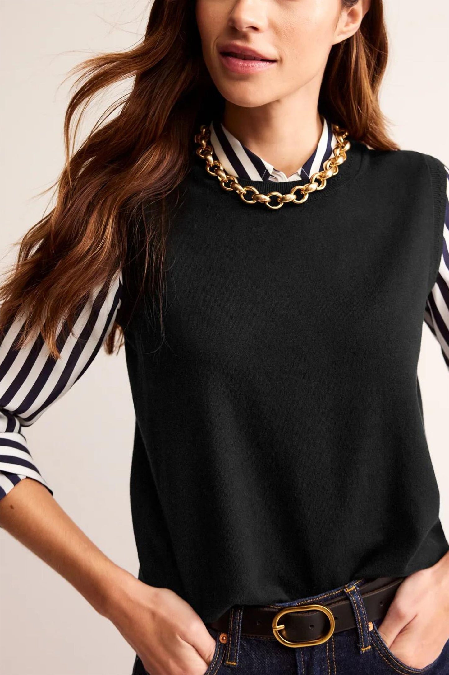 Catriona Crew Neck Cotton Tank