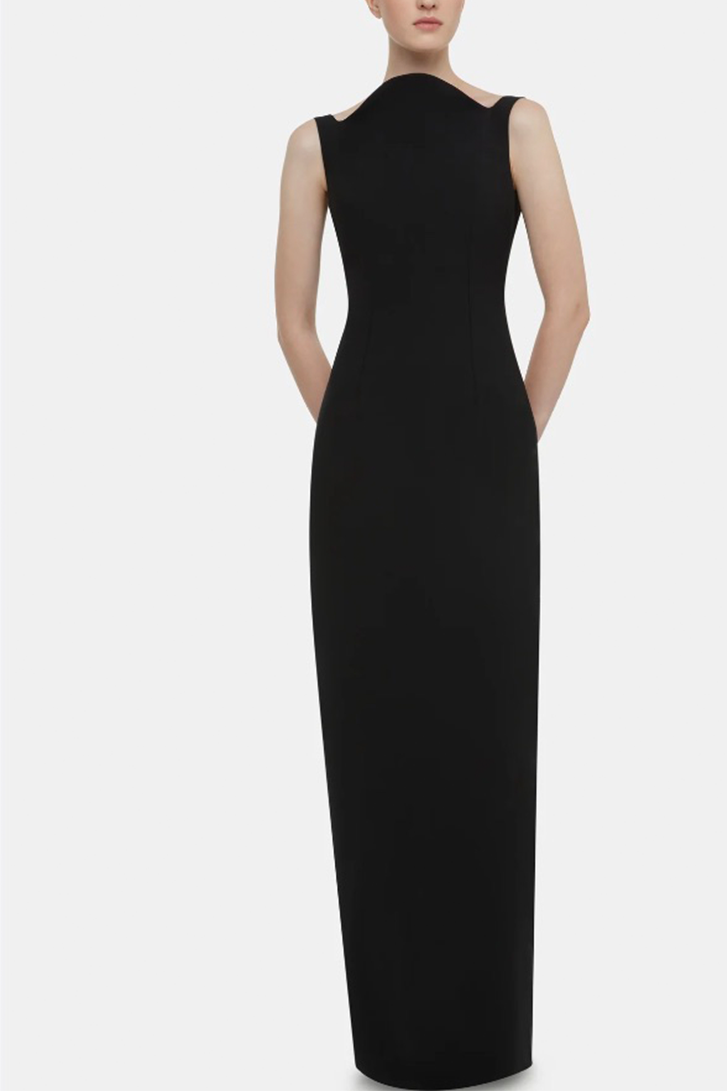 Lipa Dress In Black Summer Wool