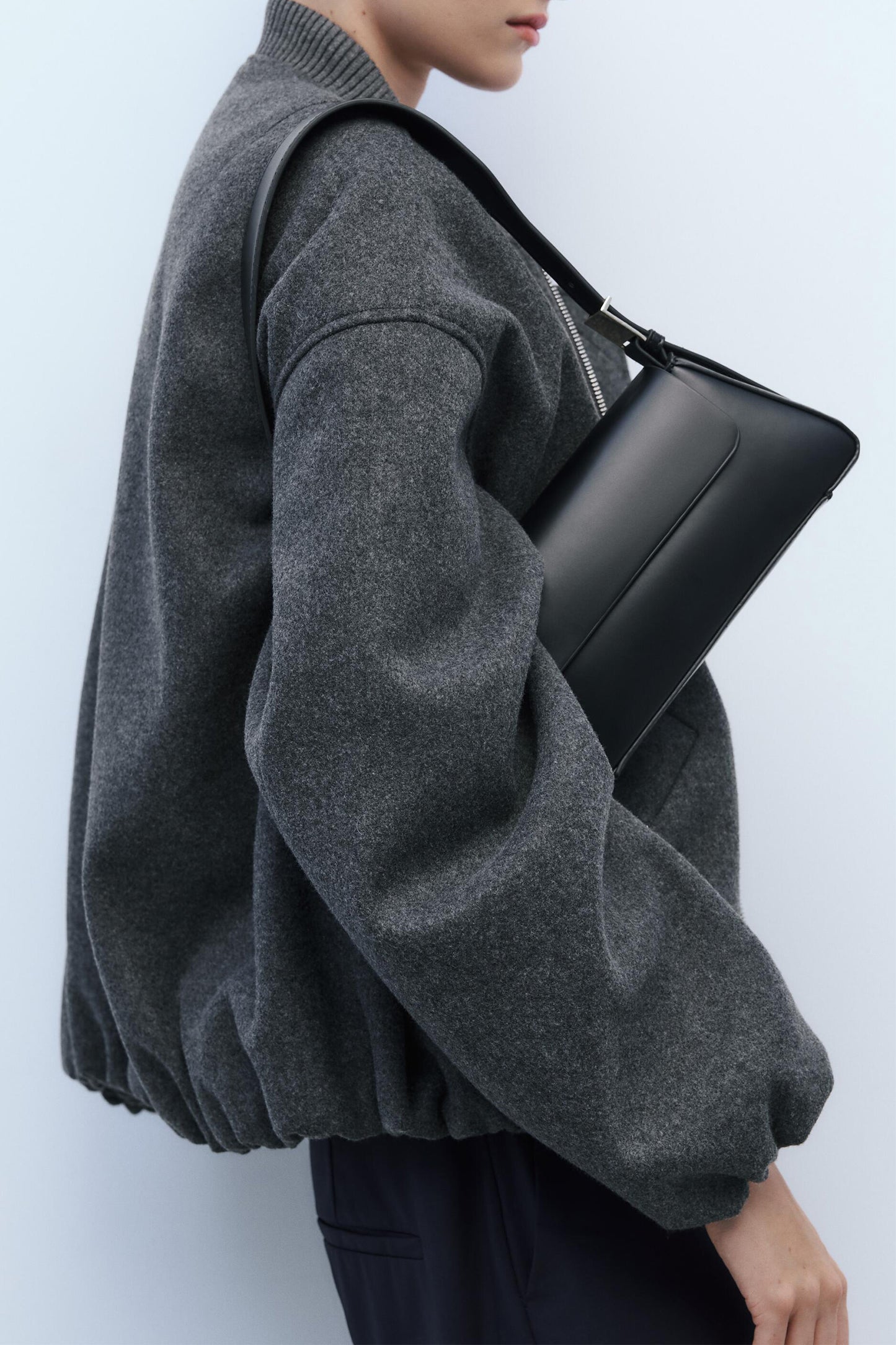 Minimalist Shoulder Bag With Flap