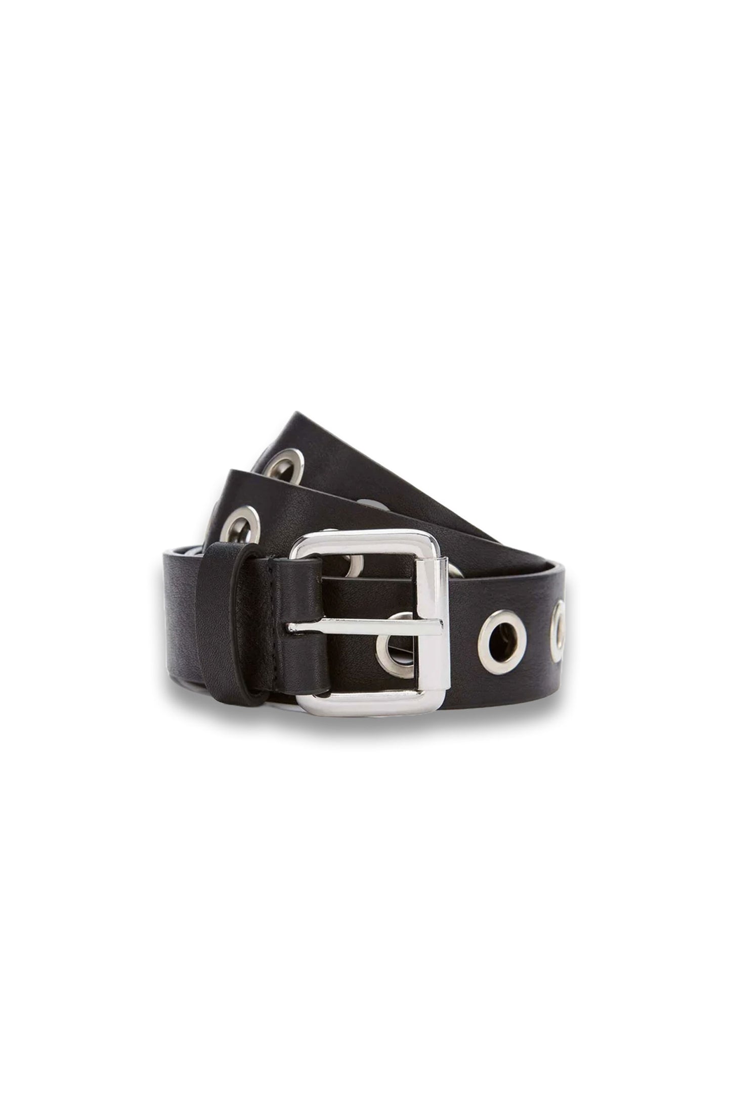 Black Eyelet Leather Belt