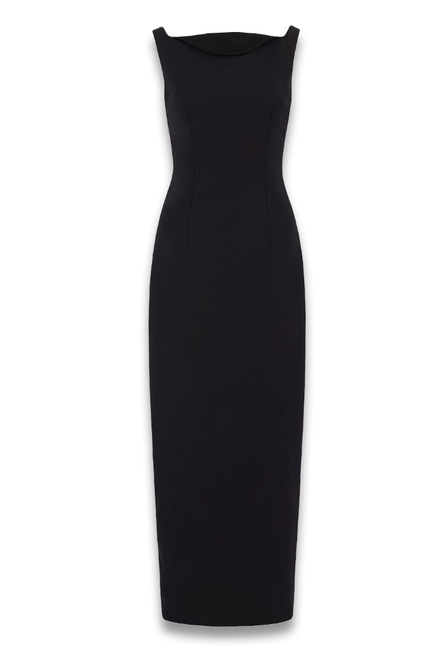 Lipa Dress In Black Summer Wool
