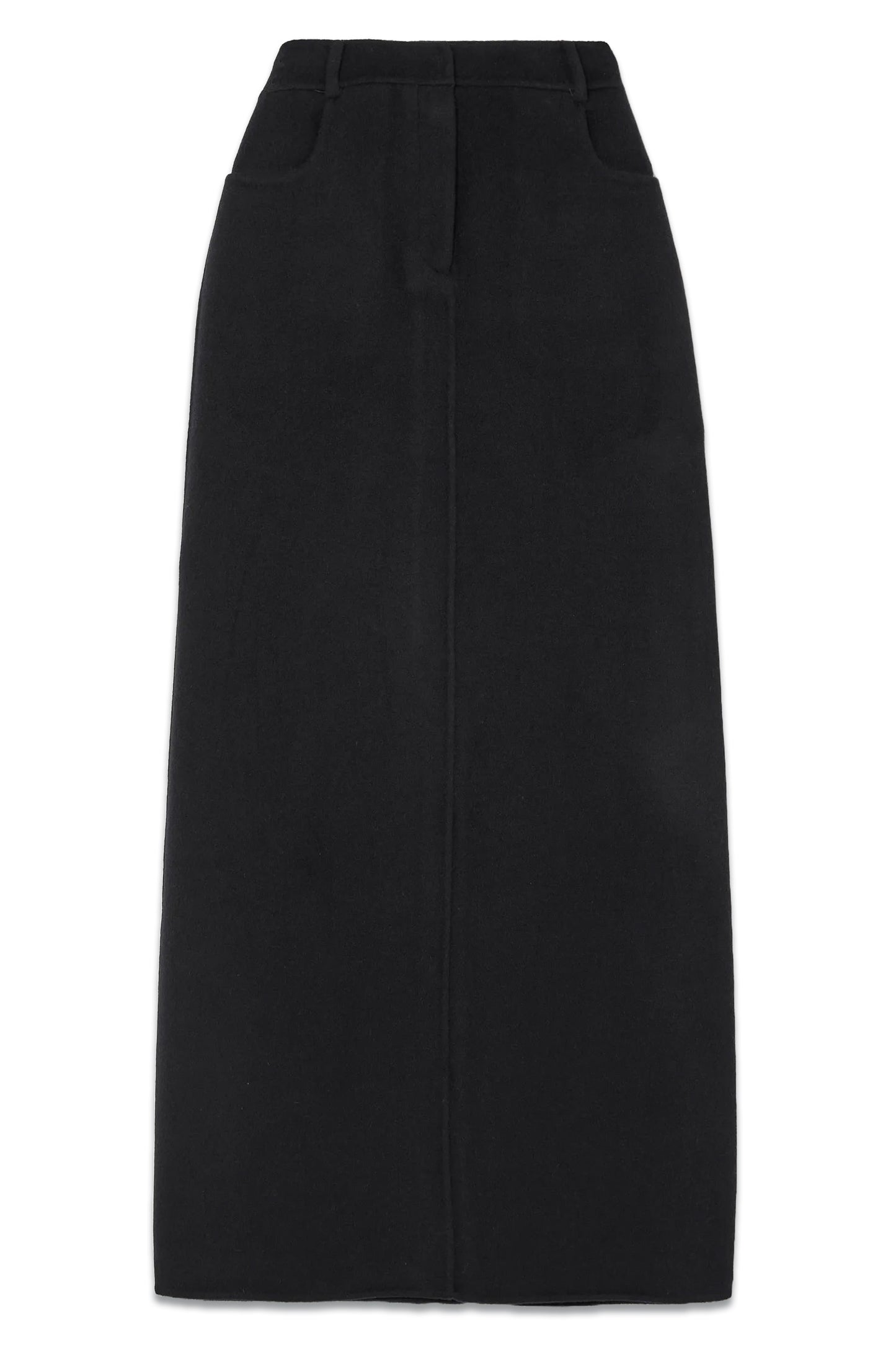 Black Malvo Crepe Maxi Skirt