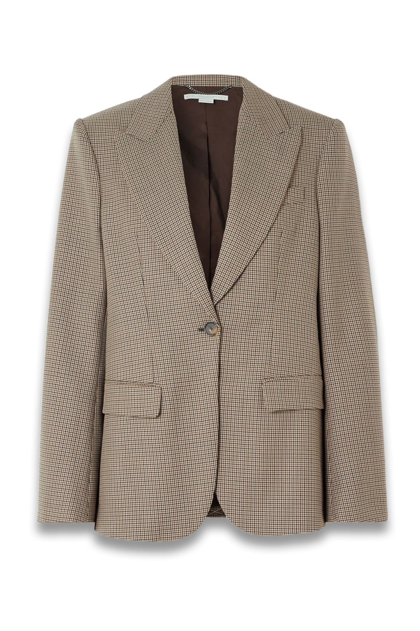 Oversized Houndstooth Wool Blazer