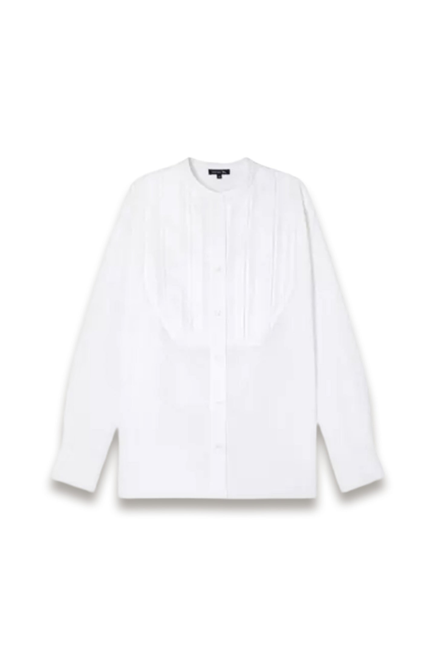 Eleanore Pleated-Front Cotton-Voile Blouse