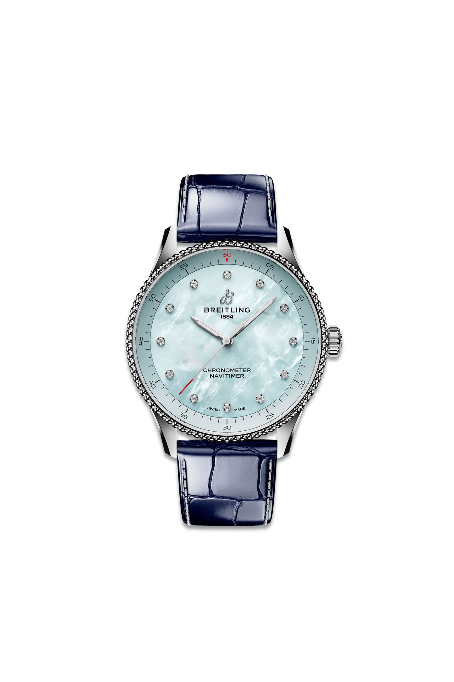 Navitimer 32 With Blue Dial & Blue Leather Strap
