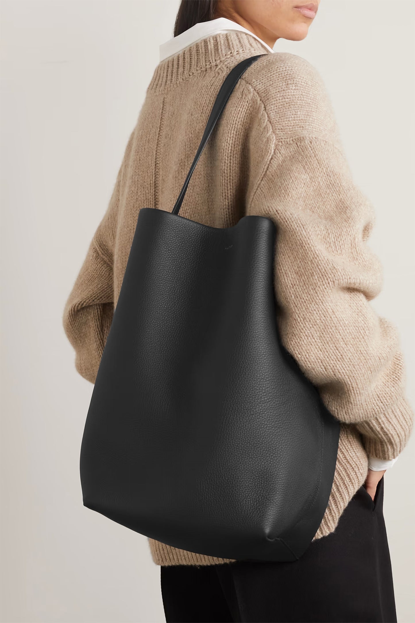 N/S Park Textured-leather Tote