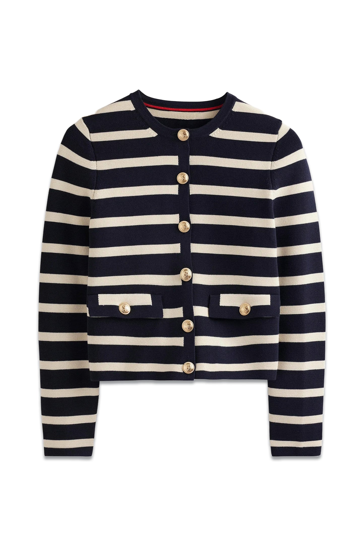 Holly Knitted Jacket Navy And Ivory