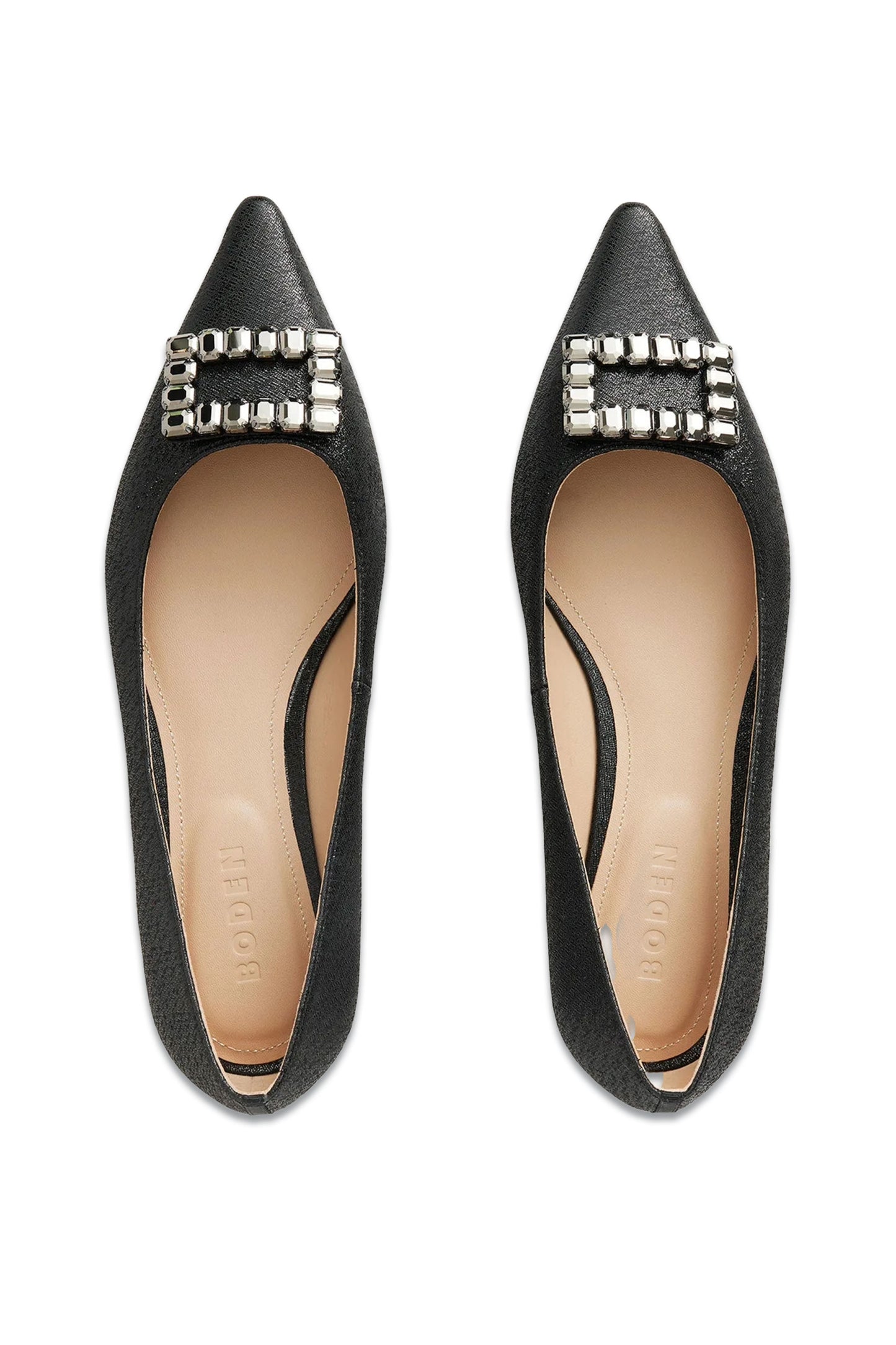 Jewelled-Buckle Flats
