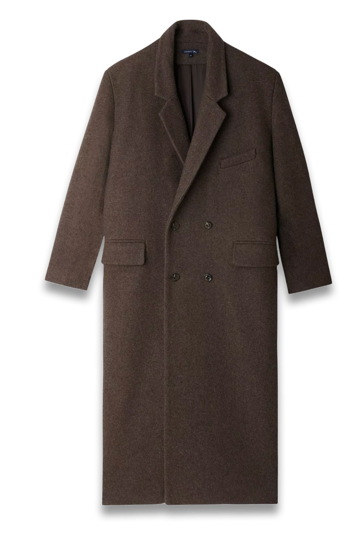 Coligny relaxed-fit double-breasted wool-blend tailored coat